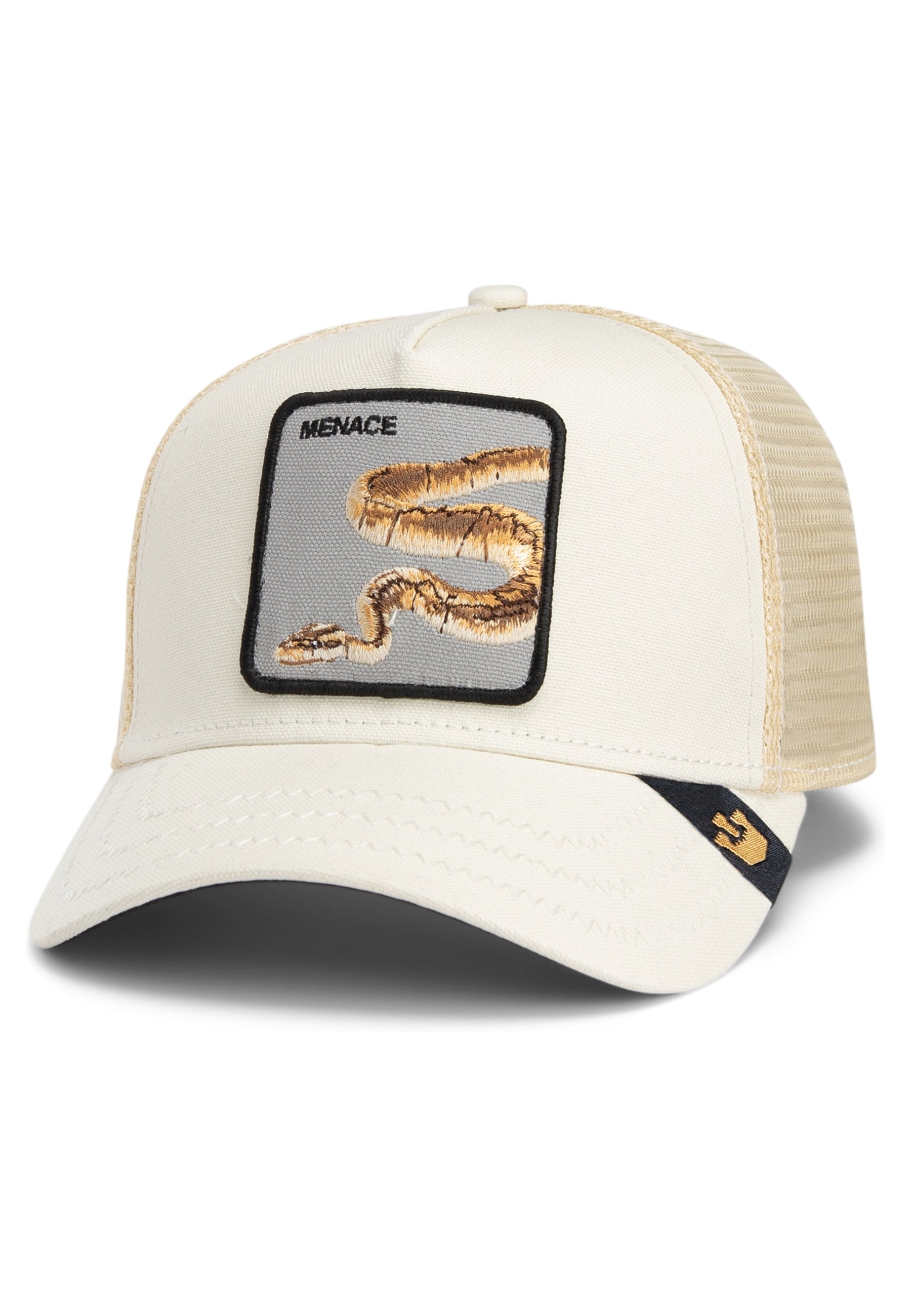 GORRA GOORIN BROS BEIGE SERPIENTE DEADLY COMPANION TRUCKER CAP