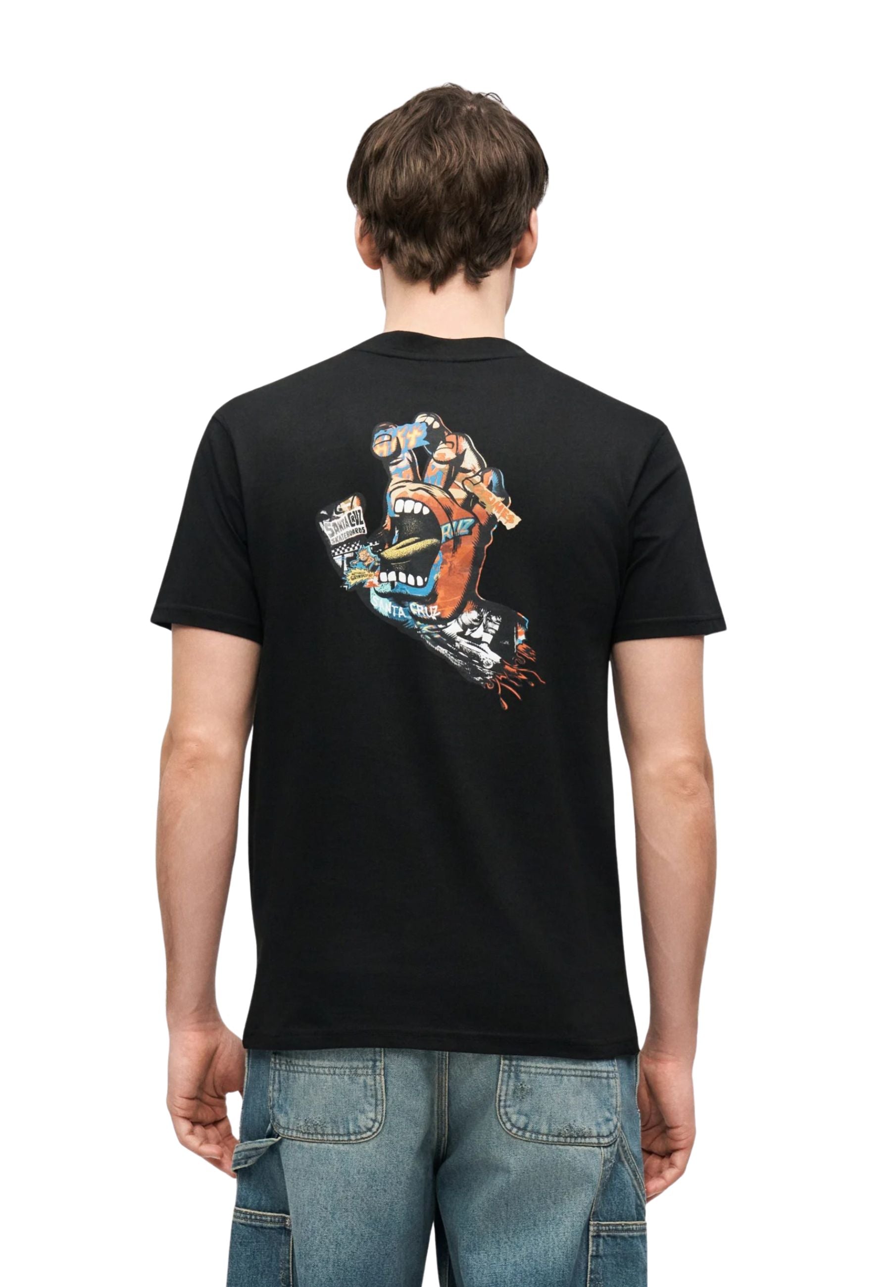 CAMISETA SANTA CRUZ NEGRA COLLAGE HAND TEE