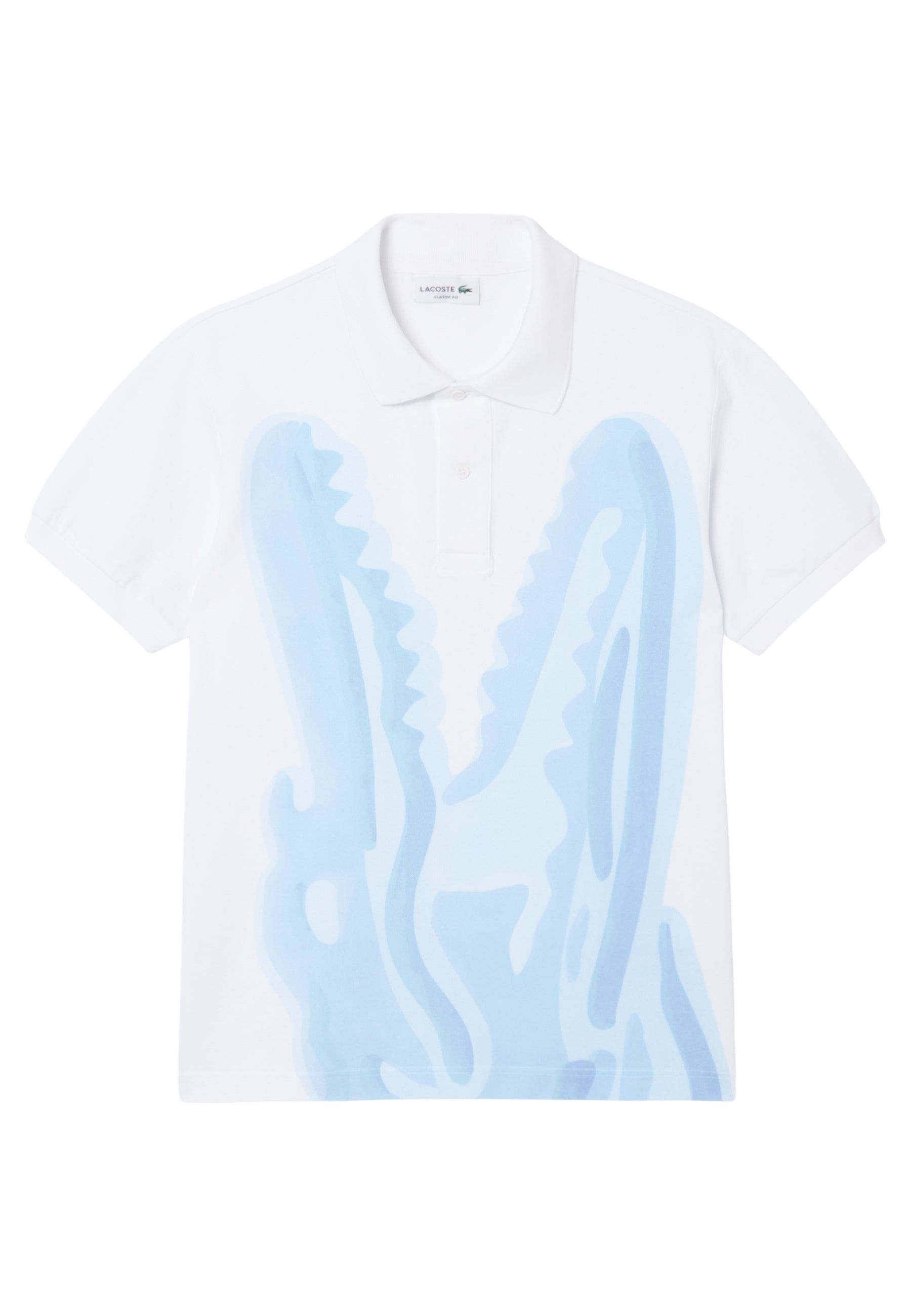 POLO LACOSTE BLANCO CROCO MOUTH POLO SHIRT