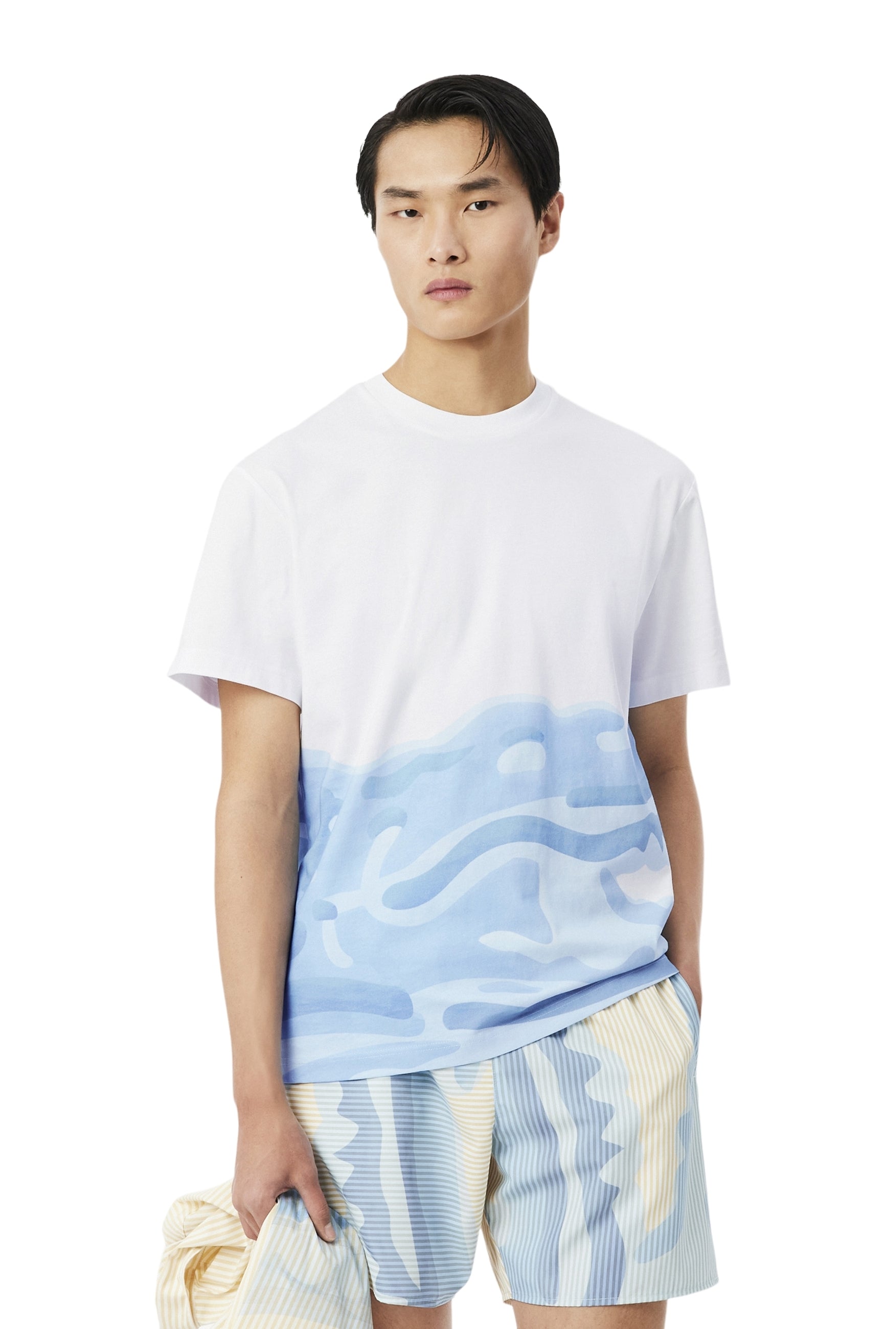 CAMISETA LACOSTE BLANCA PRINTED CROCO TEE