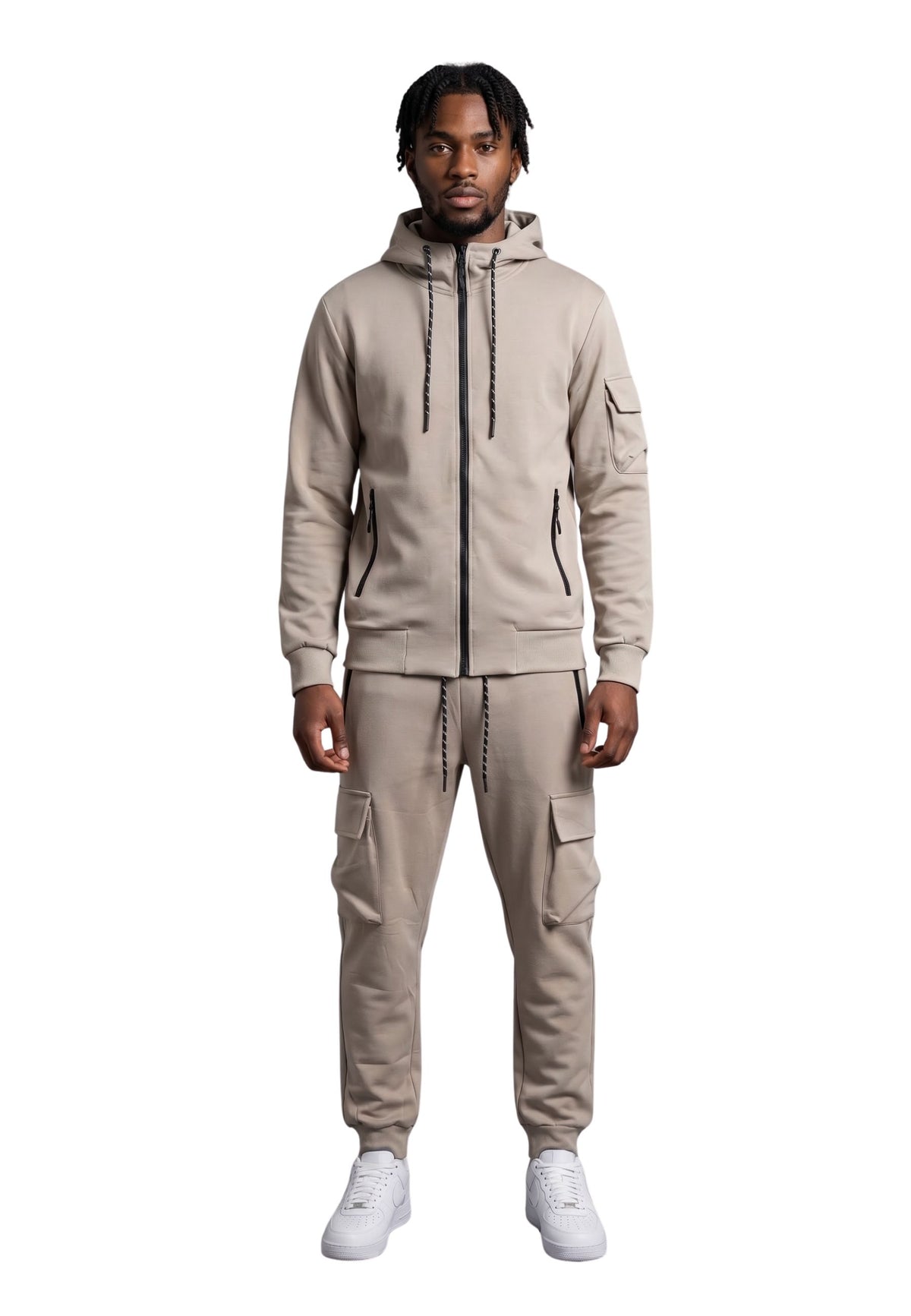TRACKSUIT OVER STREET BEIGE POLY TECH