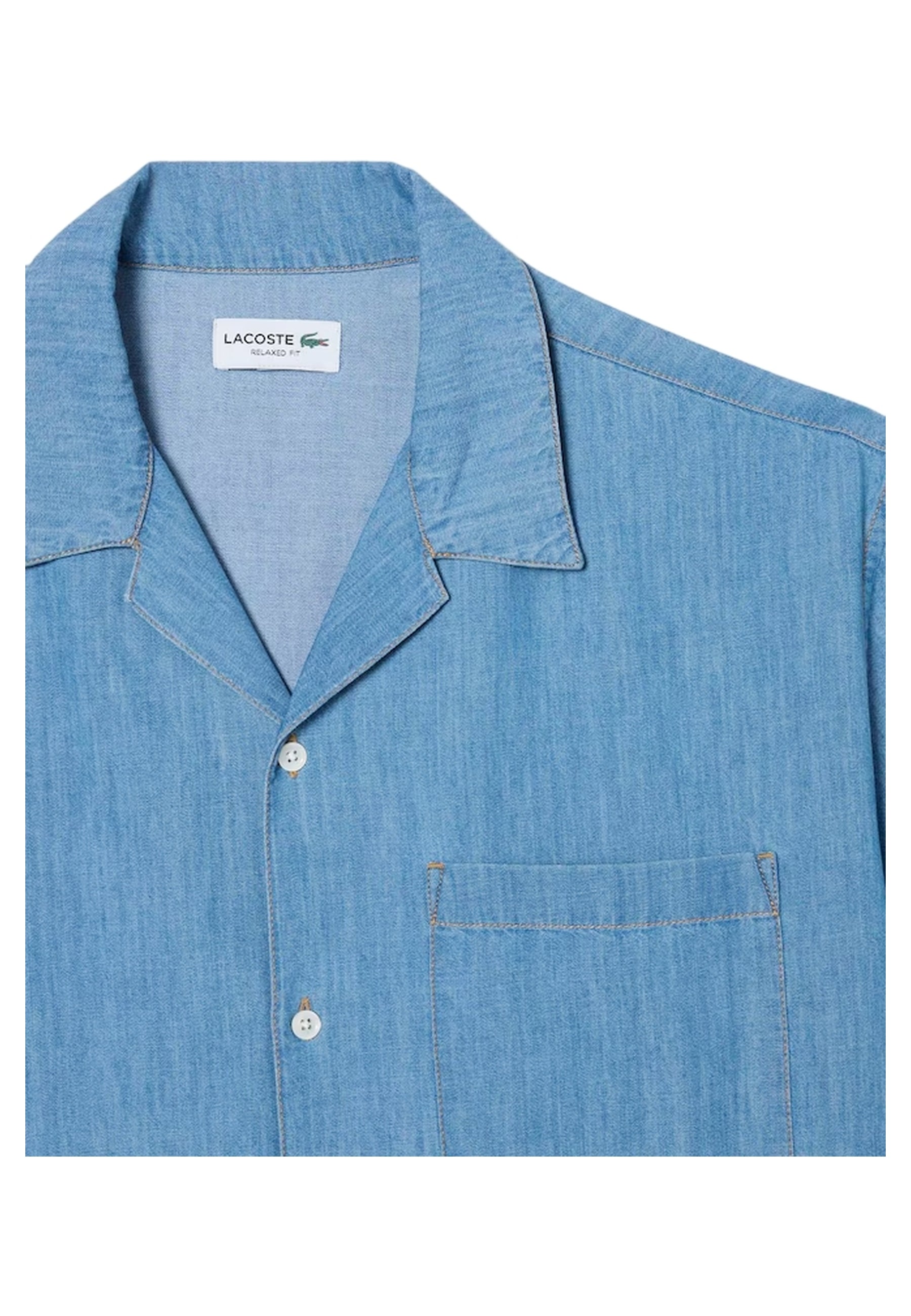 CAMISA LACOSTE STW GASTADA OPEN NECK RELAXEF FIT SHIRT