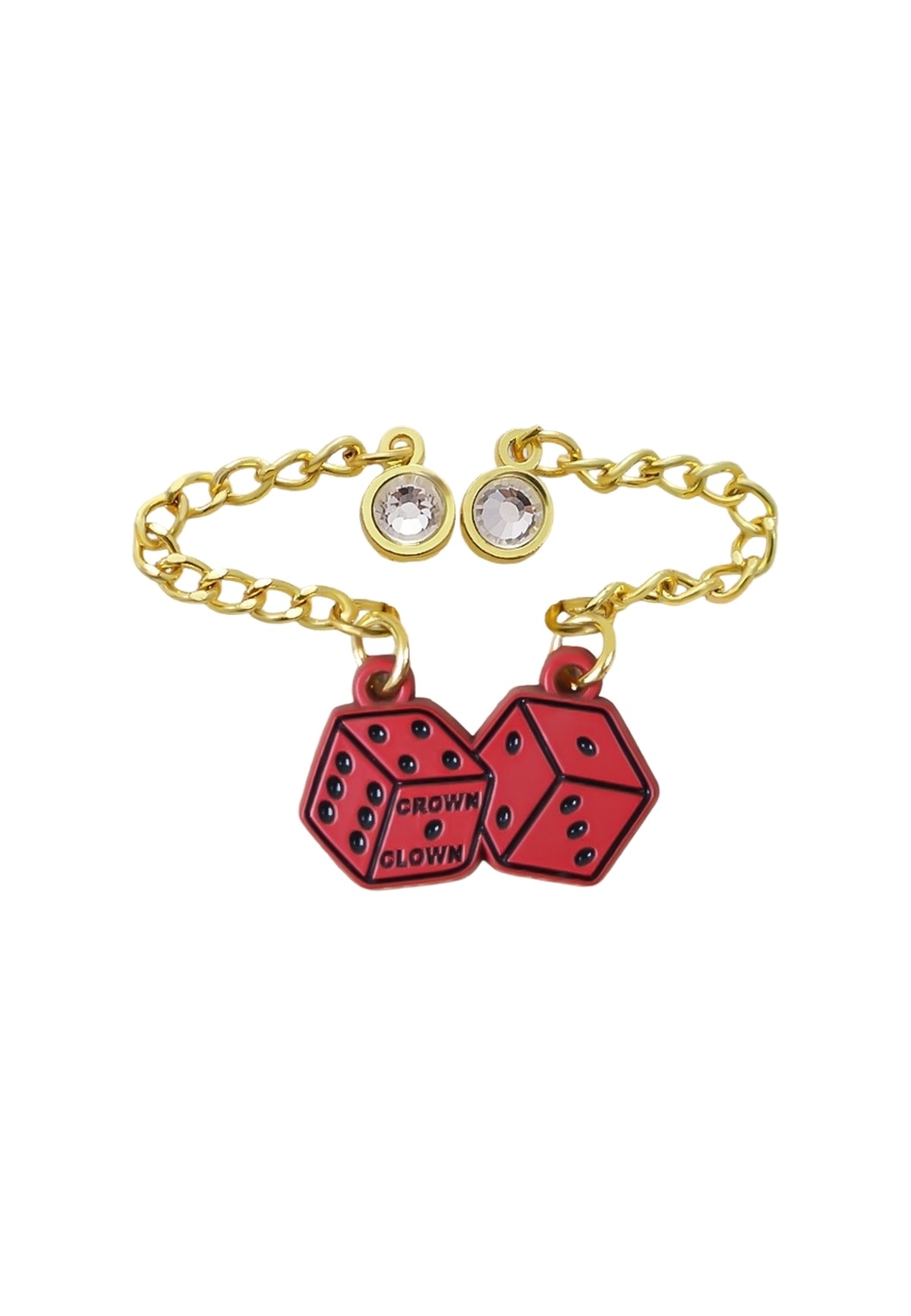 PIN RED GAME DICES CHAINS