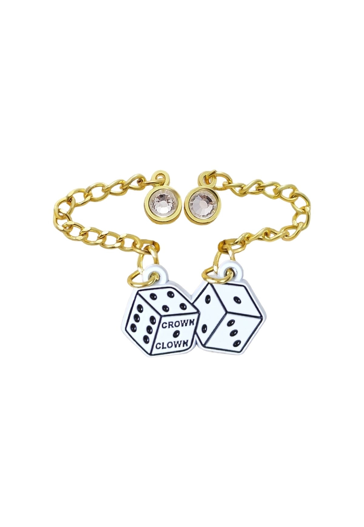 PIN WHITE GAME DICES CHAINS