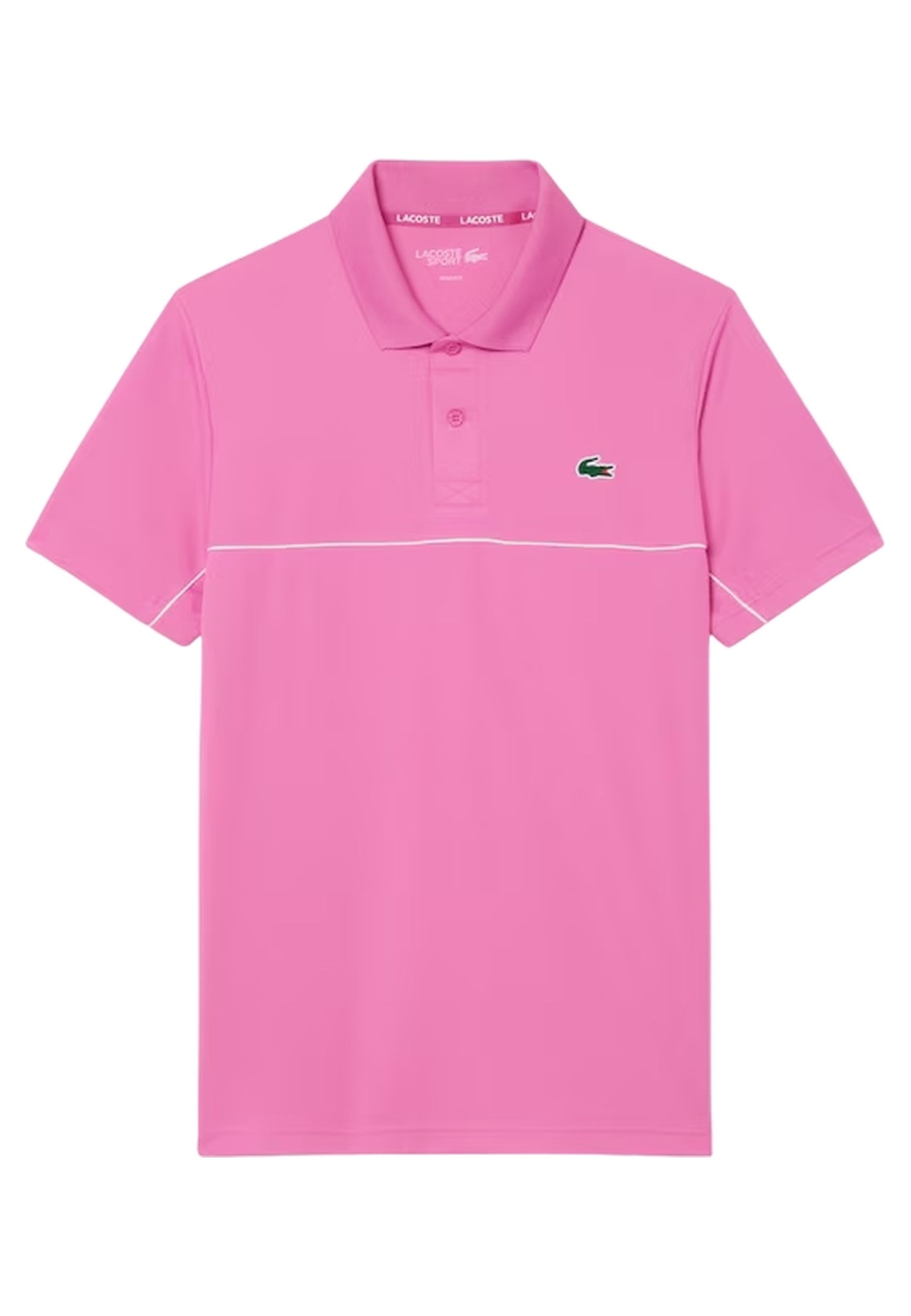 POLO LACOSTE FUXIA CONTRAST RIBETER ULTRA DRY SHIRT