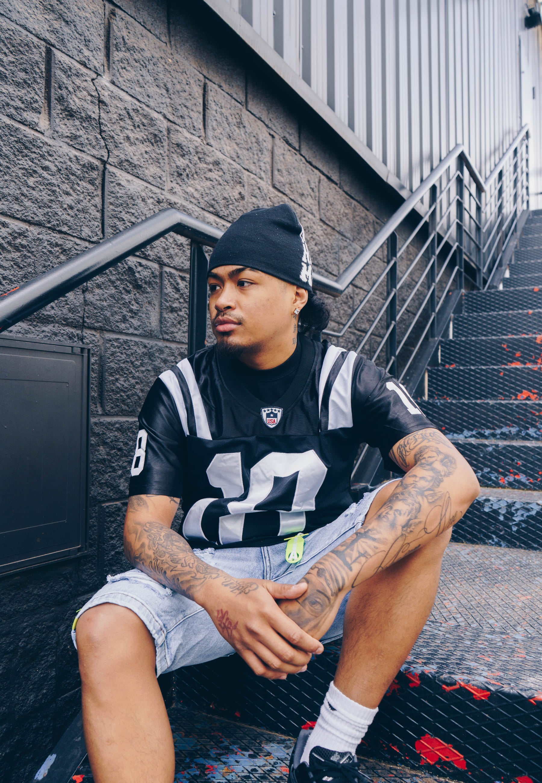 CAMISETA AREA ZERO NEGRA 18 MANNING NFL JERSEY