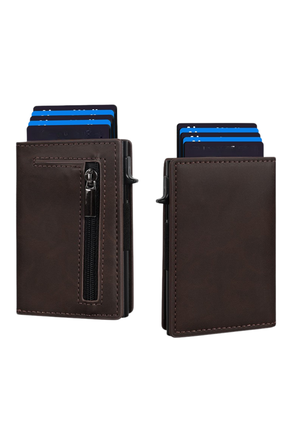 CARTERA OVER STREET MARRON ZIPPED POCKET CARD HOLDER WALLET
