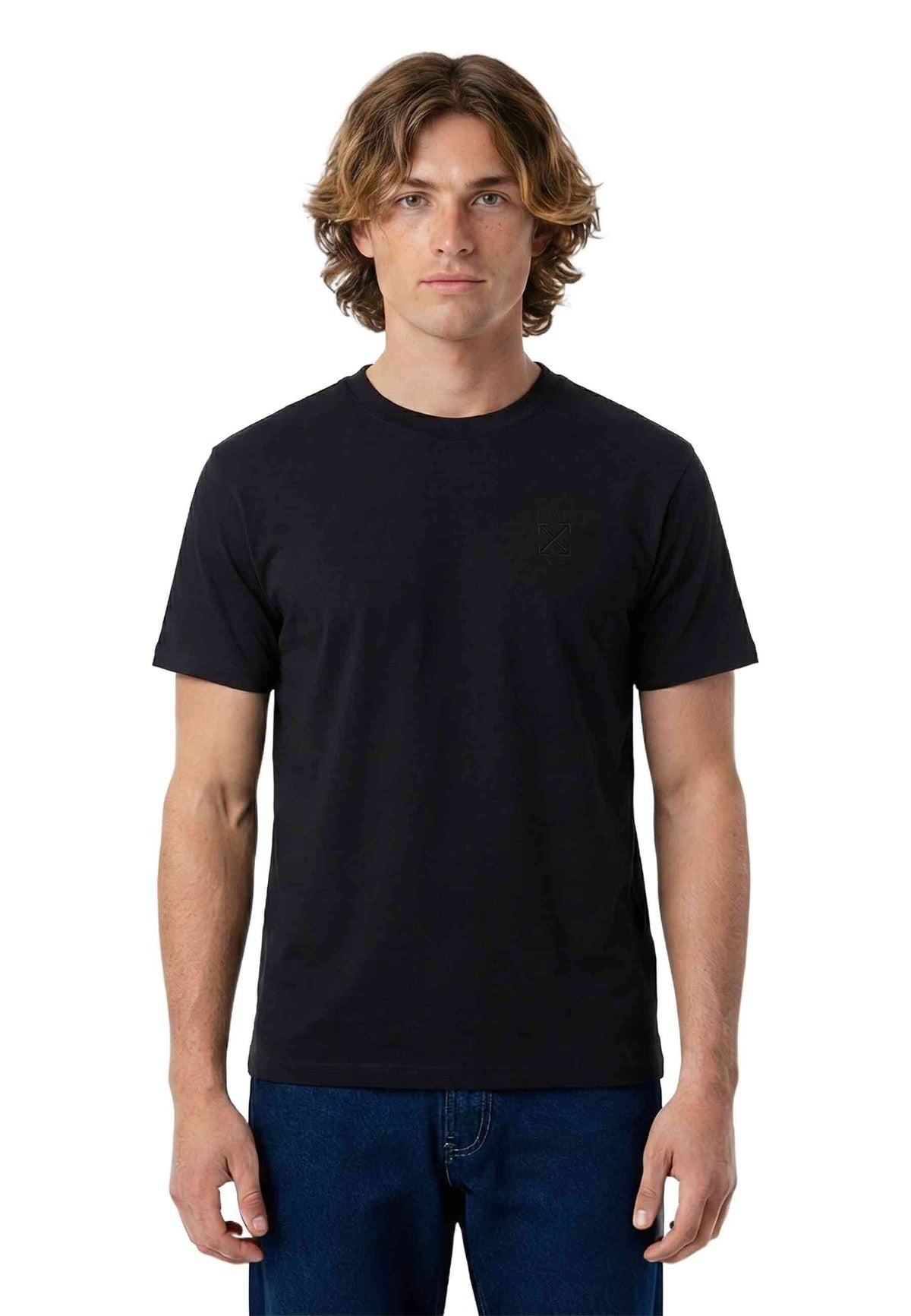 camiseta L/AB c/o Off-White Clamp Arrows Chest Logo Classic Crew Undershirts negra - vista 4