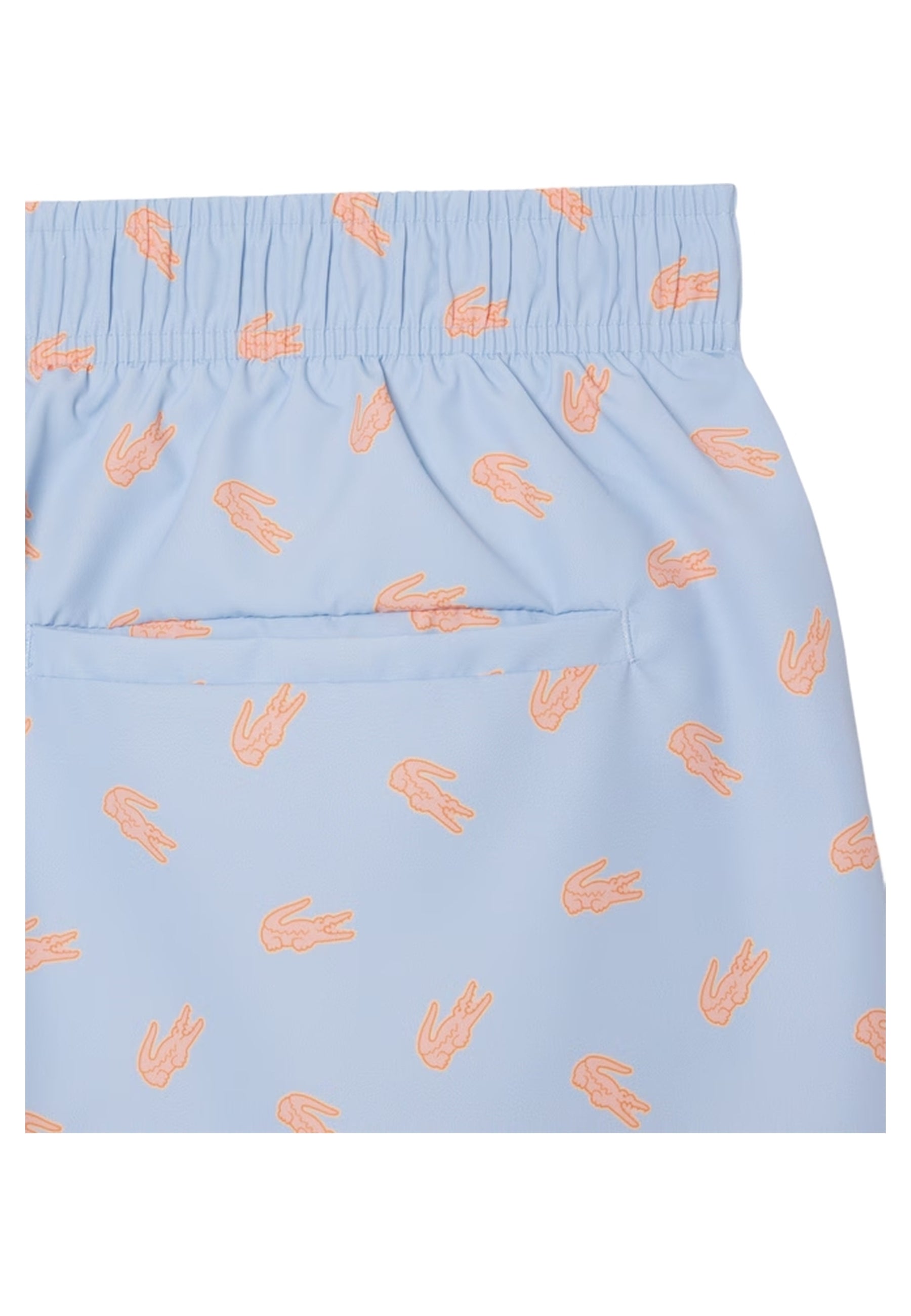 BAÑADOR LACOSTE CELESTE FULL CROCOS SWIMSHORT