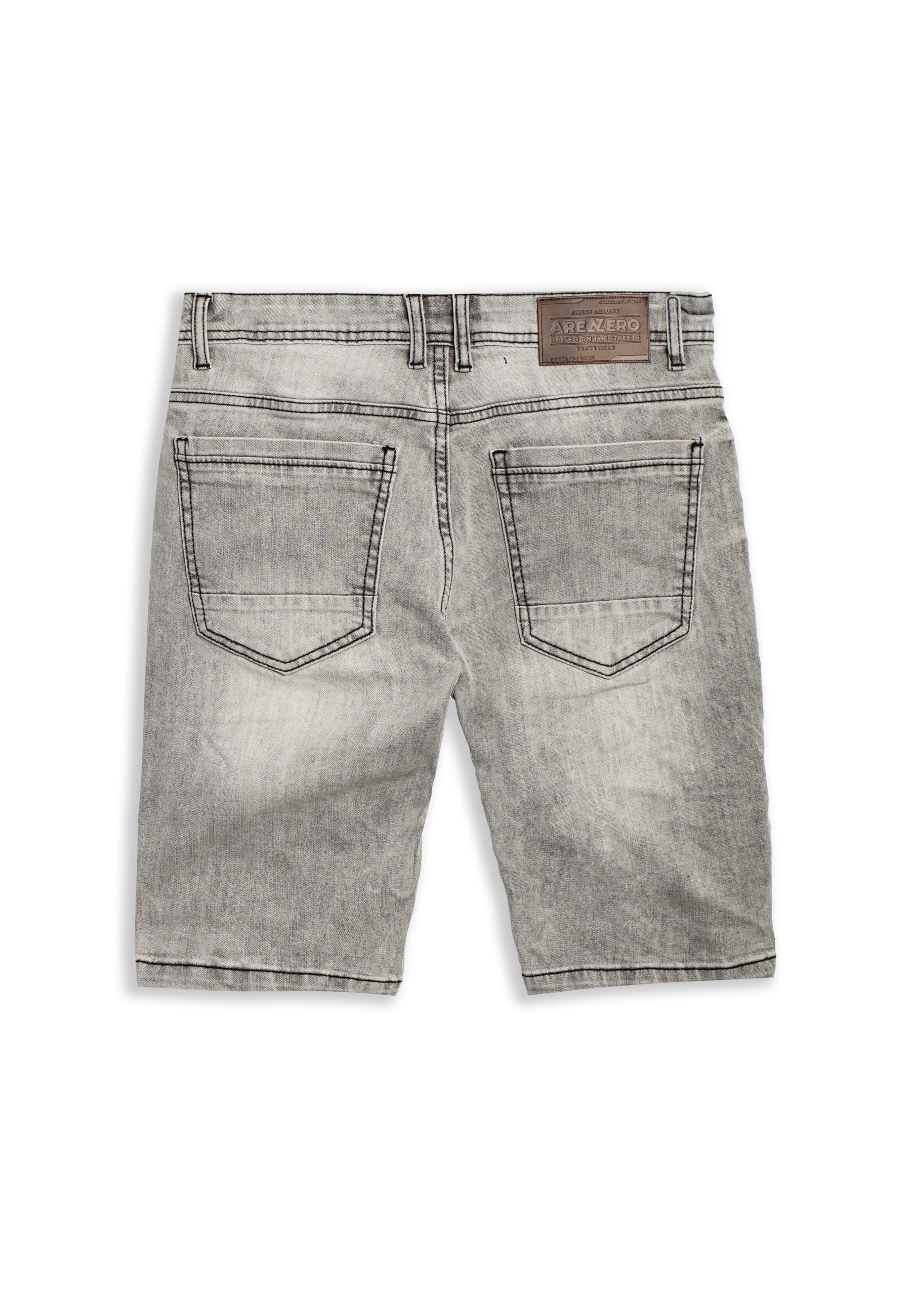 BERMUDA AREA ZERO GRIS GASTADA FRONT SEAMS SHORT