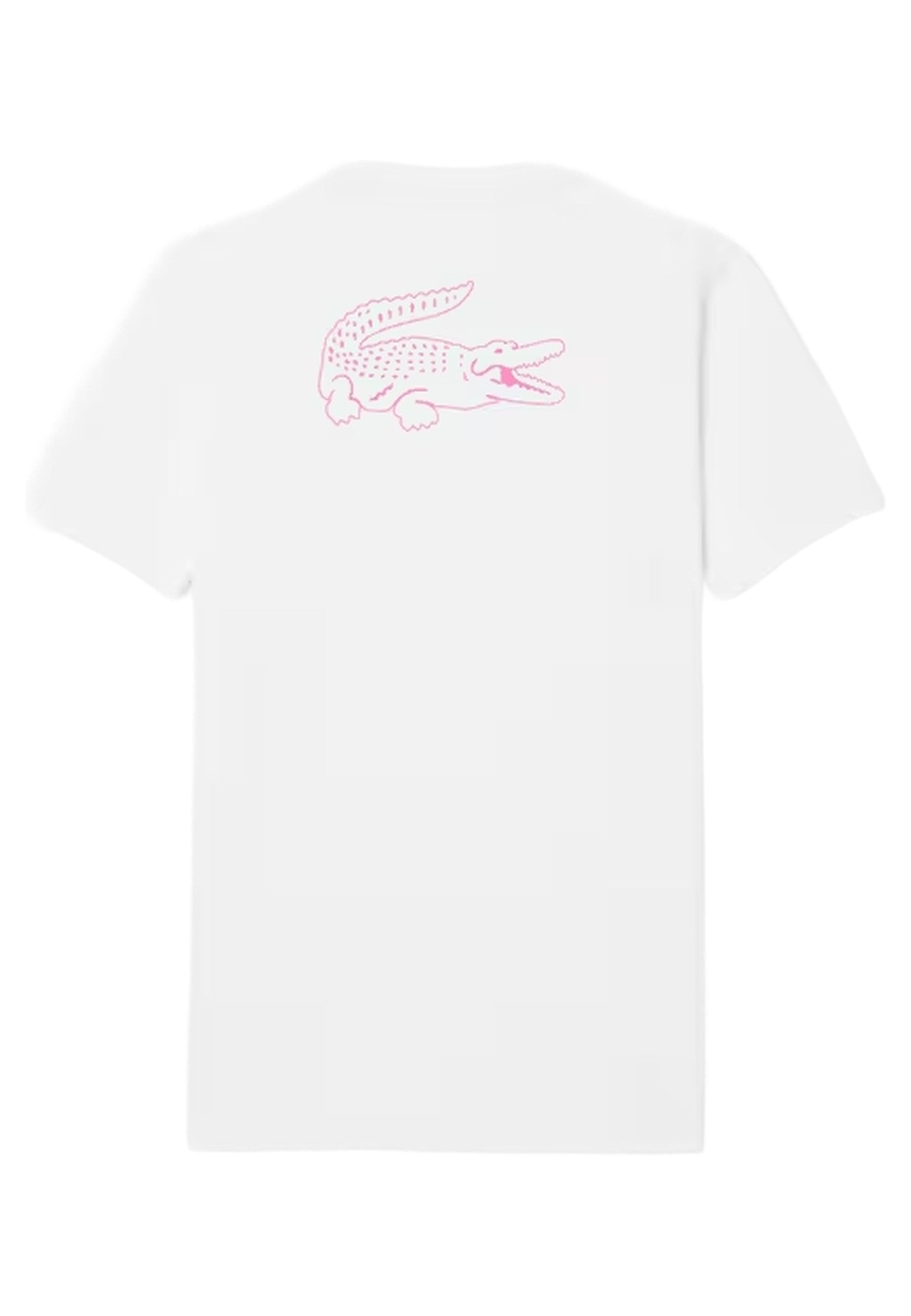 CAMISETA LACOSTE SPORT BLANCA ULTRA DRY RIBETED CONTRAST TEE