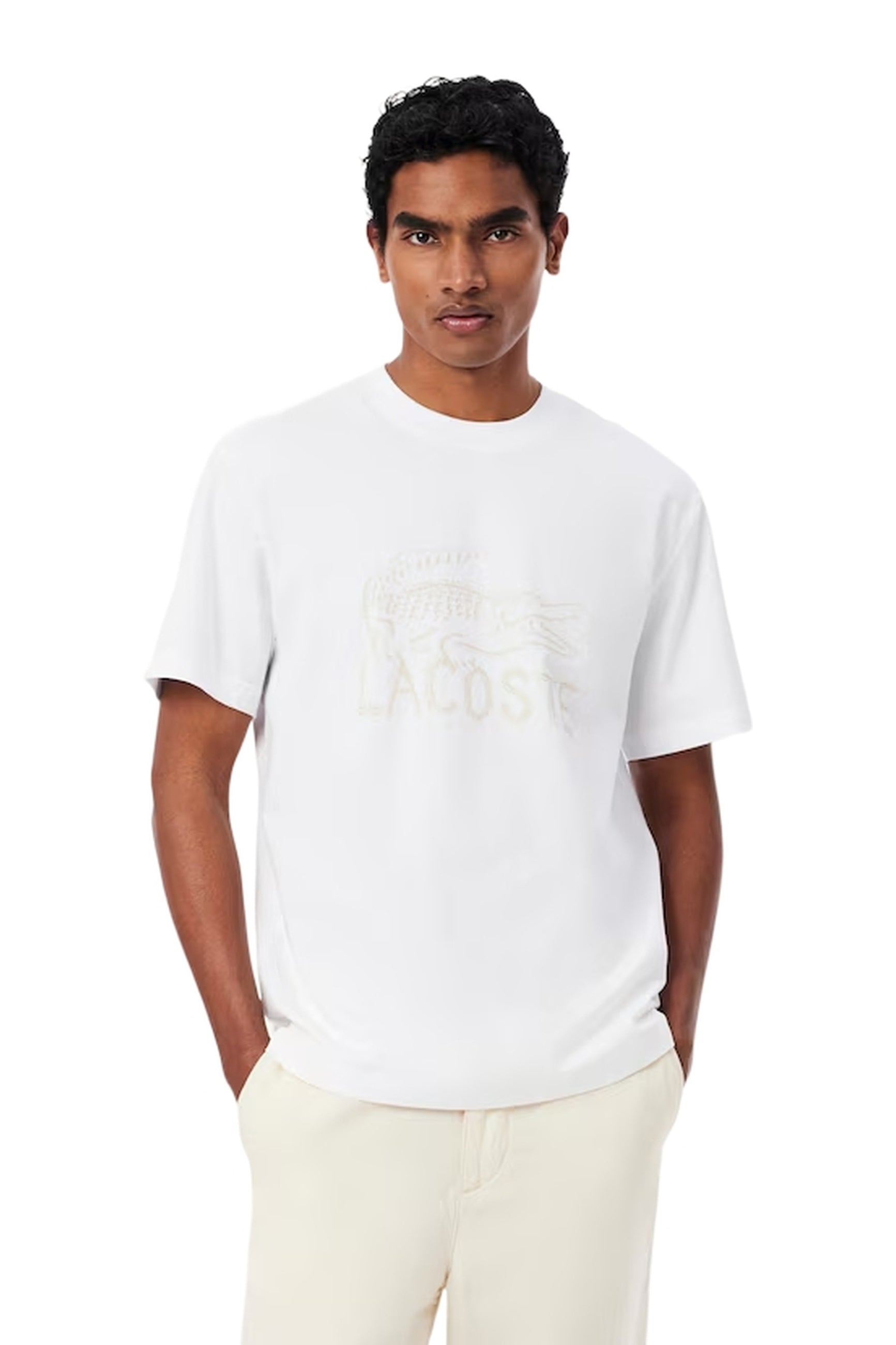 CAMISETA LACOSTE BLANCA CHEST LOGO TEE