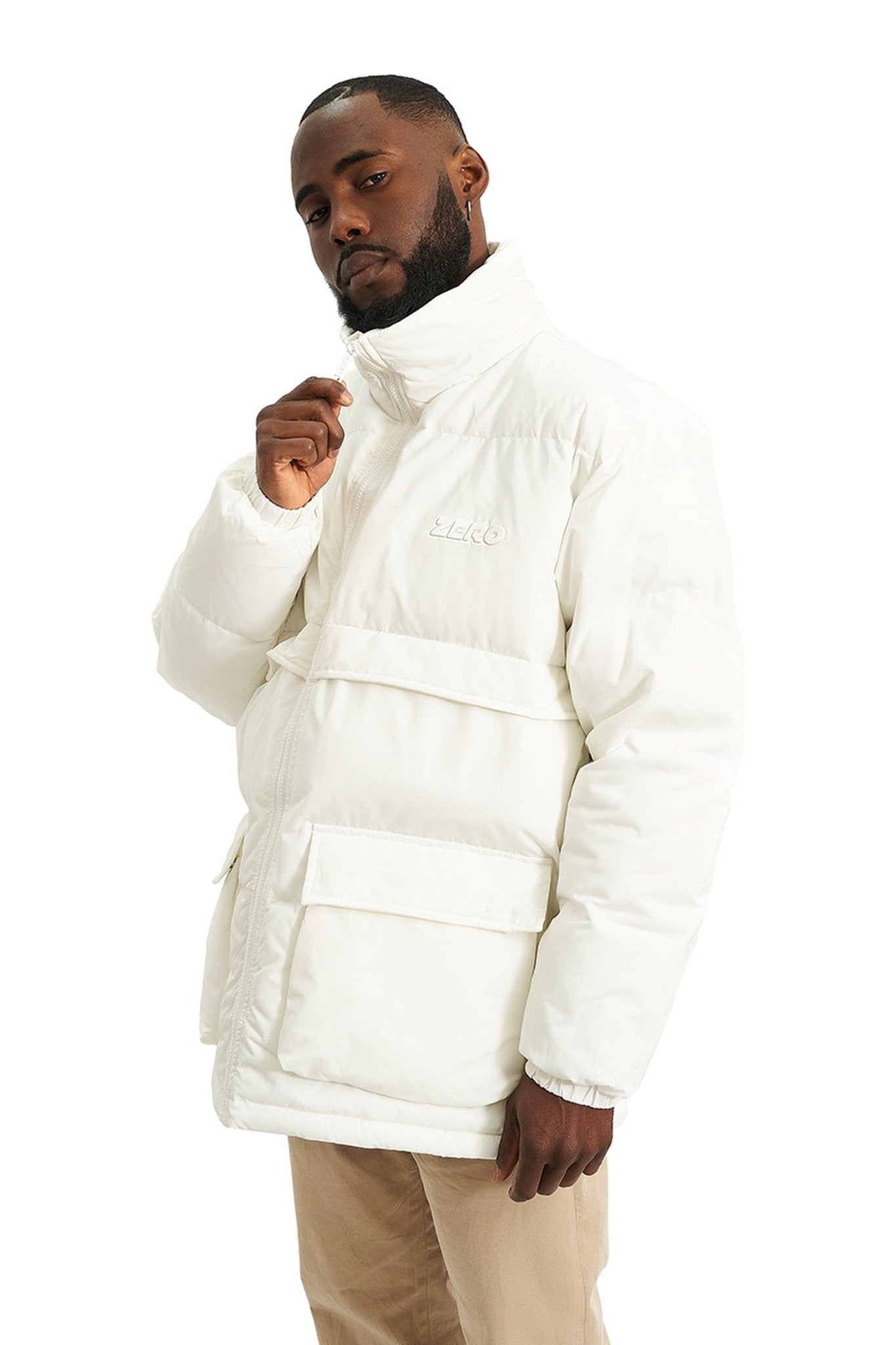 ABRIGO BLANCO 3D EMBOSSED PUFFY JACKET - AREA ZERO