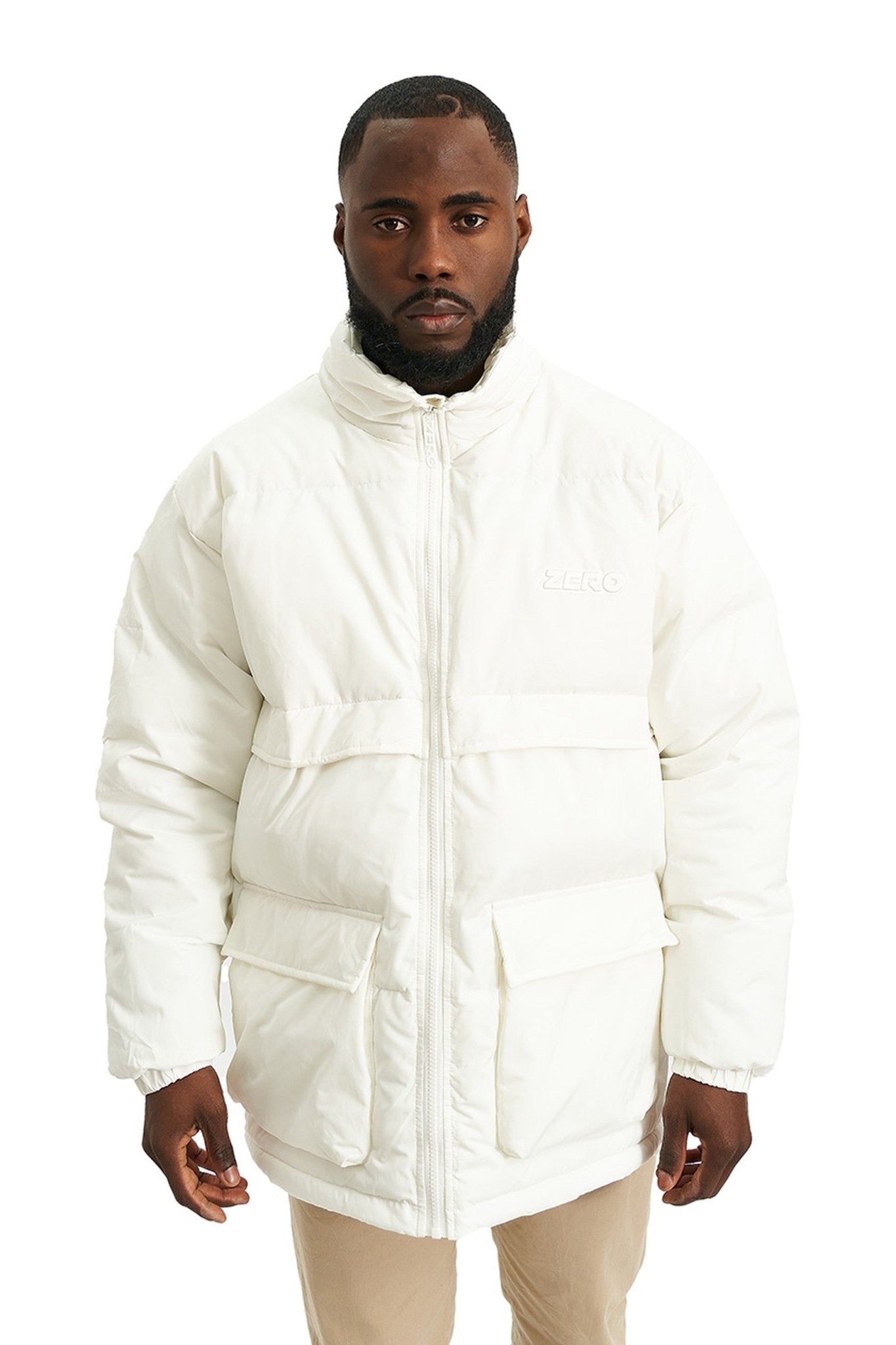ABRIGO BLANCO 3D EMBOSSED PUFFY JACKET - AREA ZERO