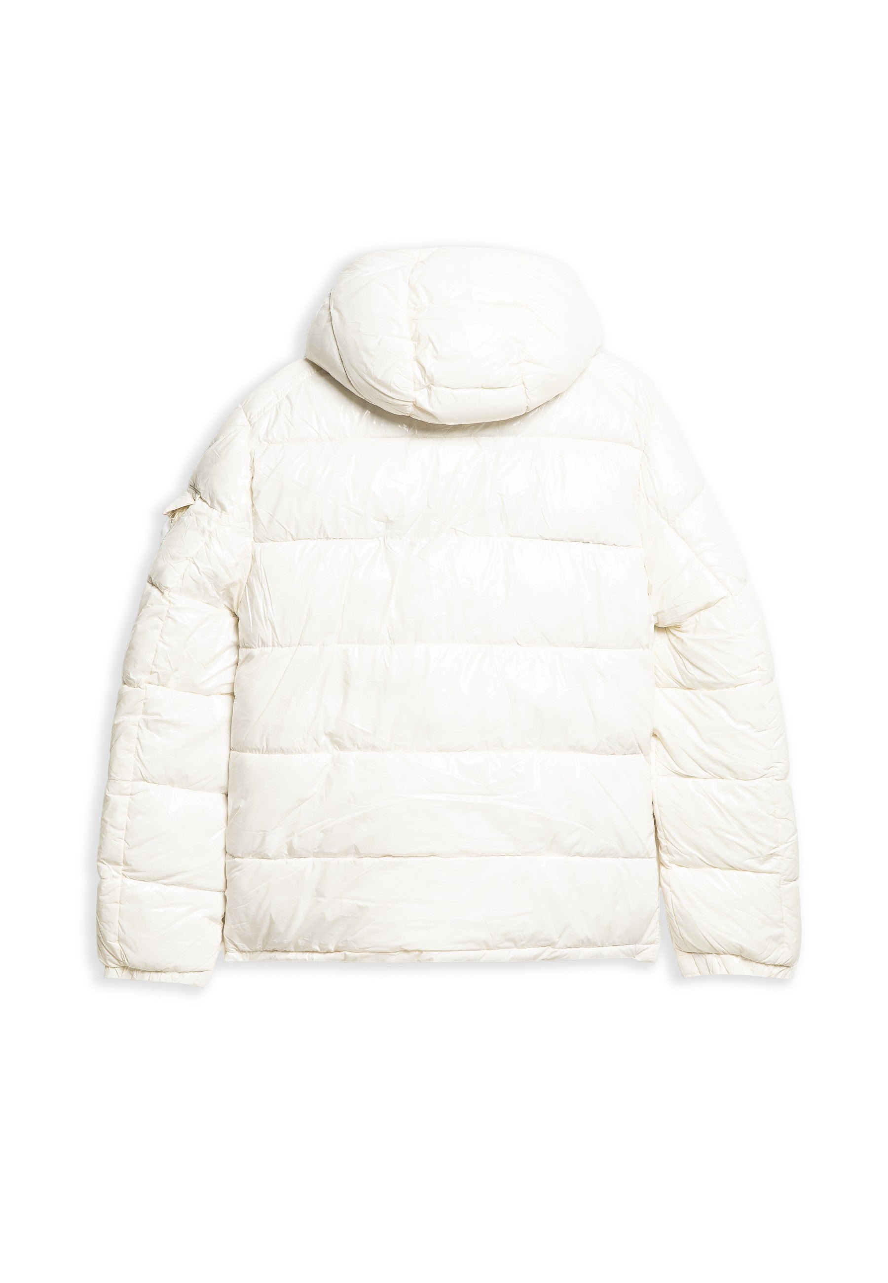 ABRIGO BLANCO SATIN PADDED JACKET