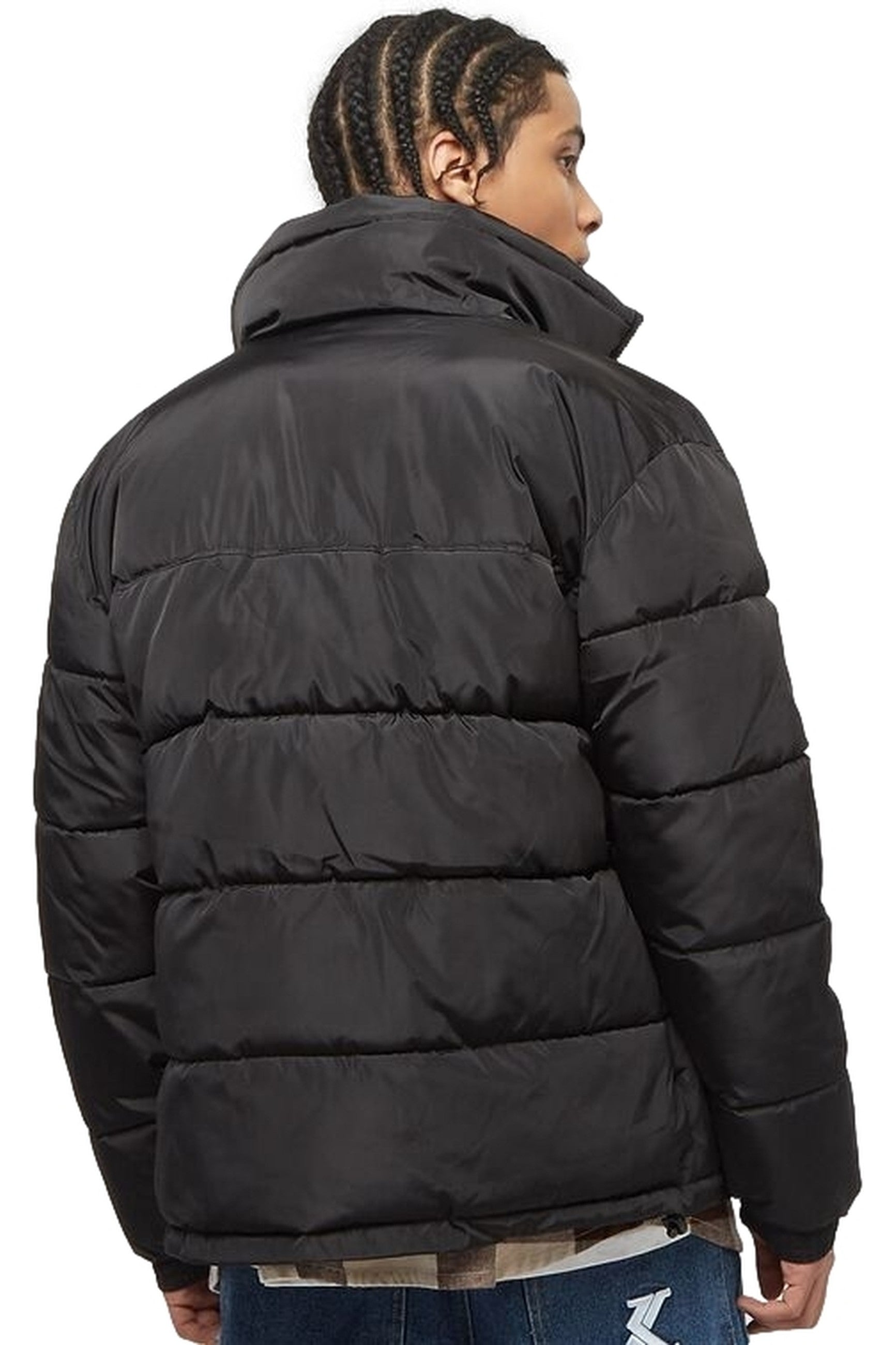 ABRIGO KARL KANI NEGRO RETRO ESSENTIAL PUFFER JACKET