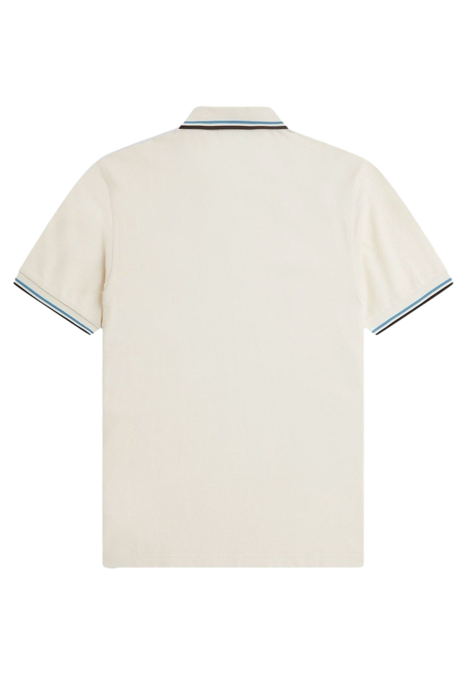 POLO FRED PERRY BEIGE/AZUL-NEGRO TWIN TIPPED SHIRT