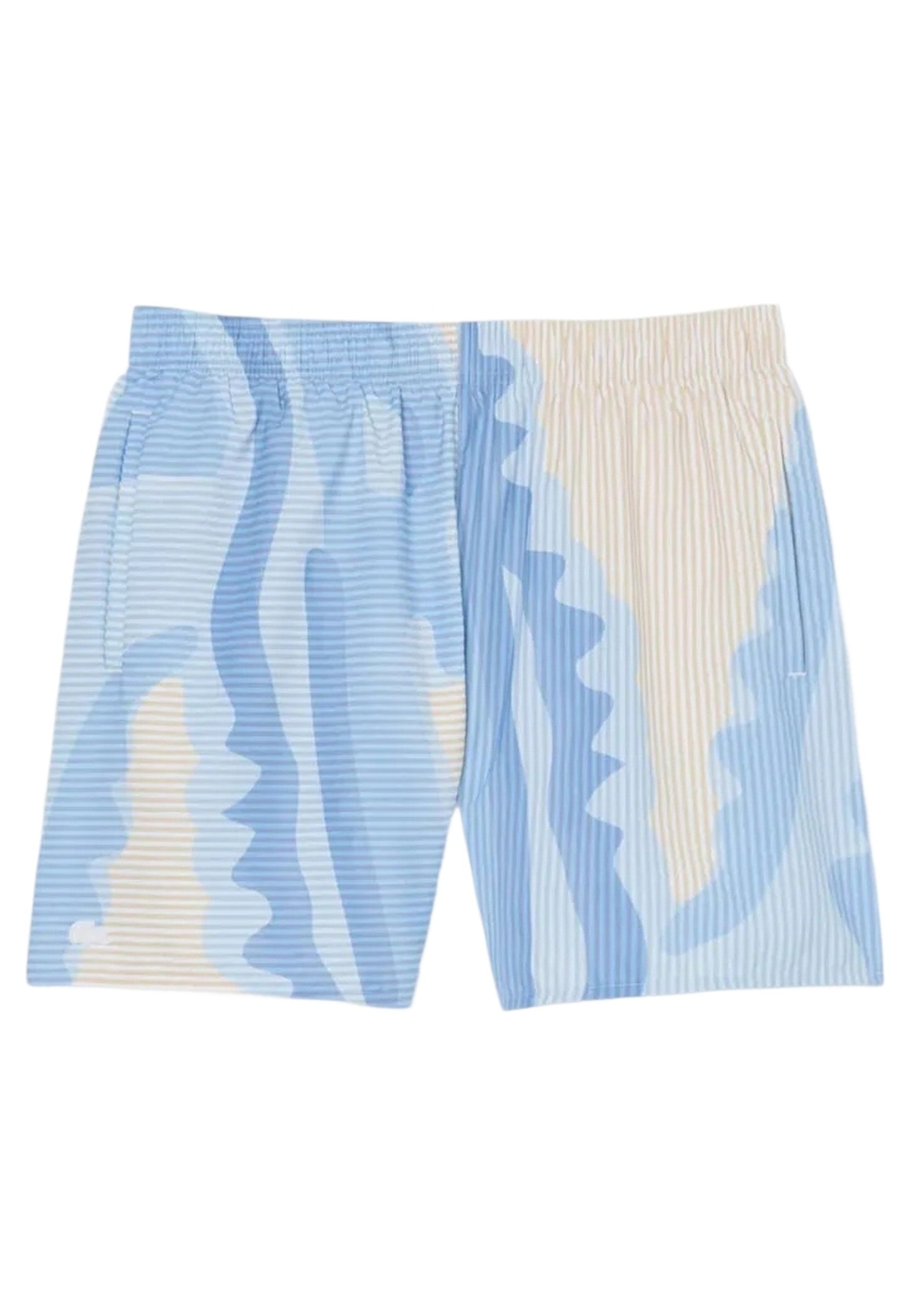 BAÑADOR LACOSTE BEIGE STRIPPED CROCO SWIMSHORT