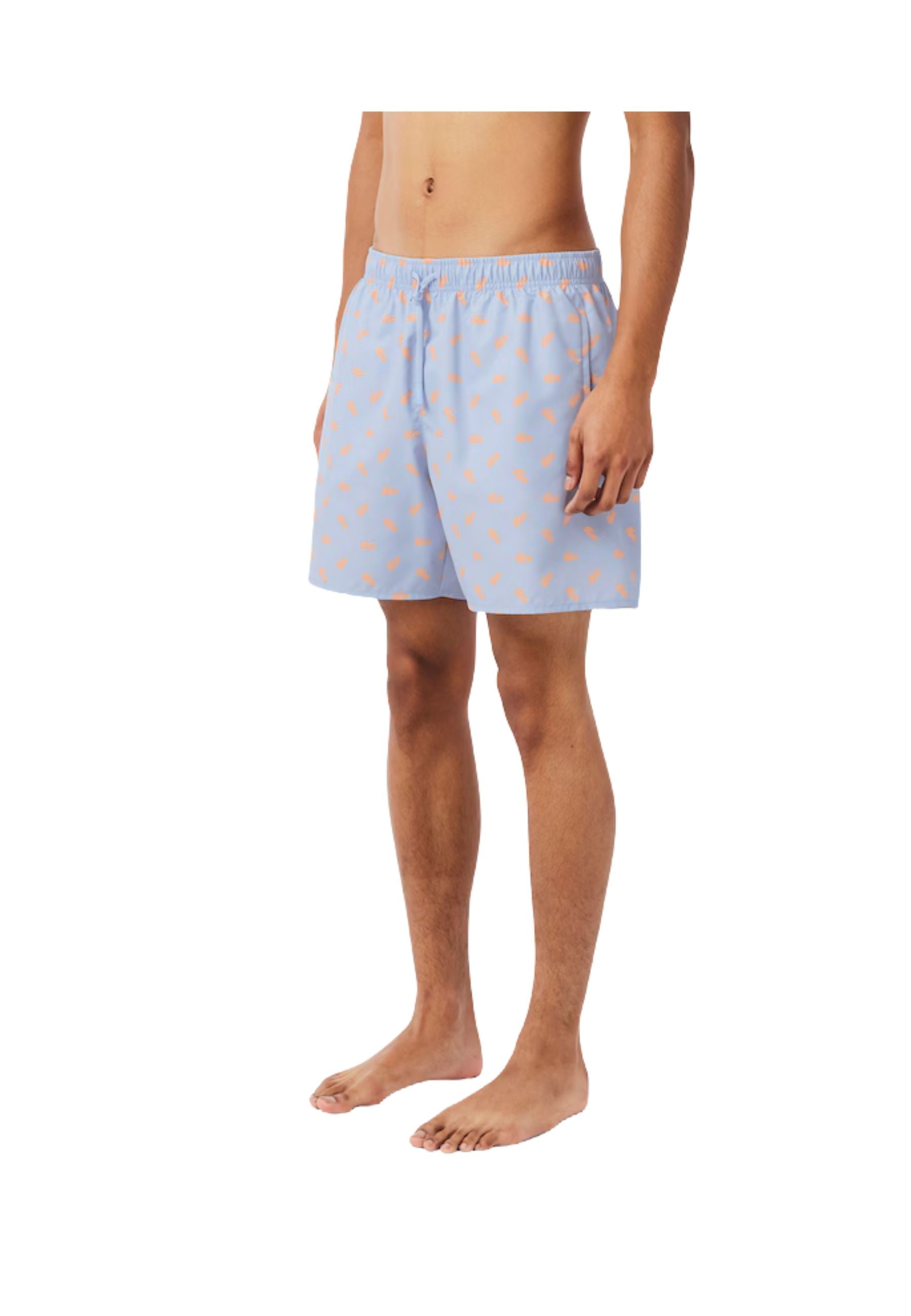 BAÑADOR LACOSTE CELESTE FULL CROCOS SWIMSHORT