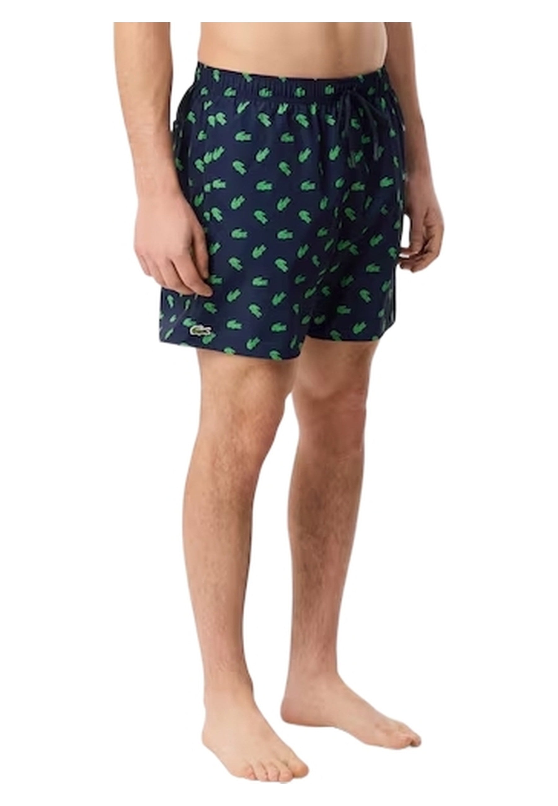 BAÑADOR LACOSTE MARINO FULL CROCOS SWIMSHORT