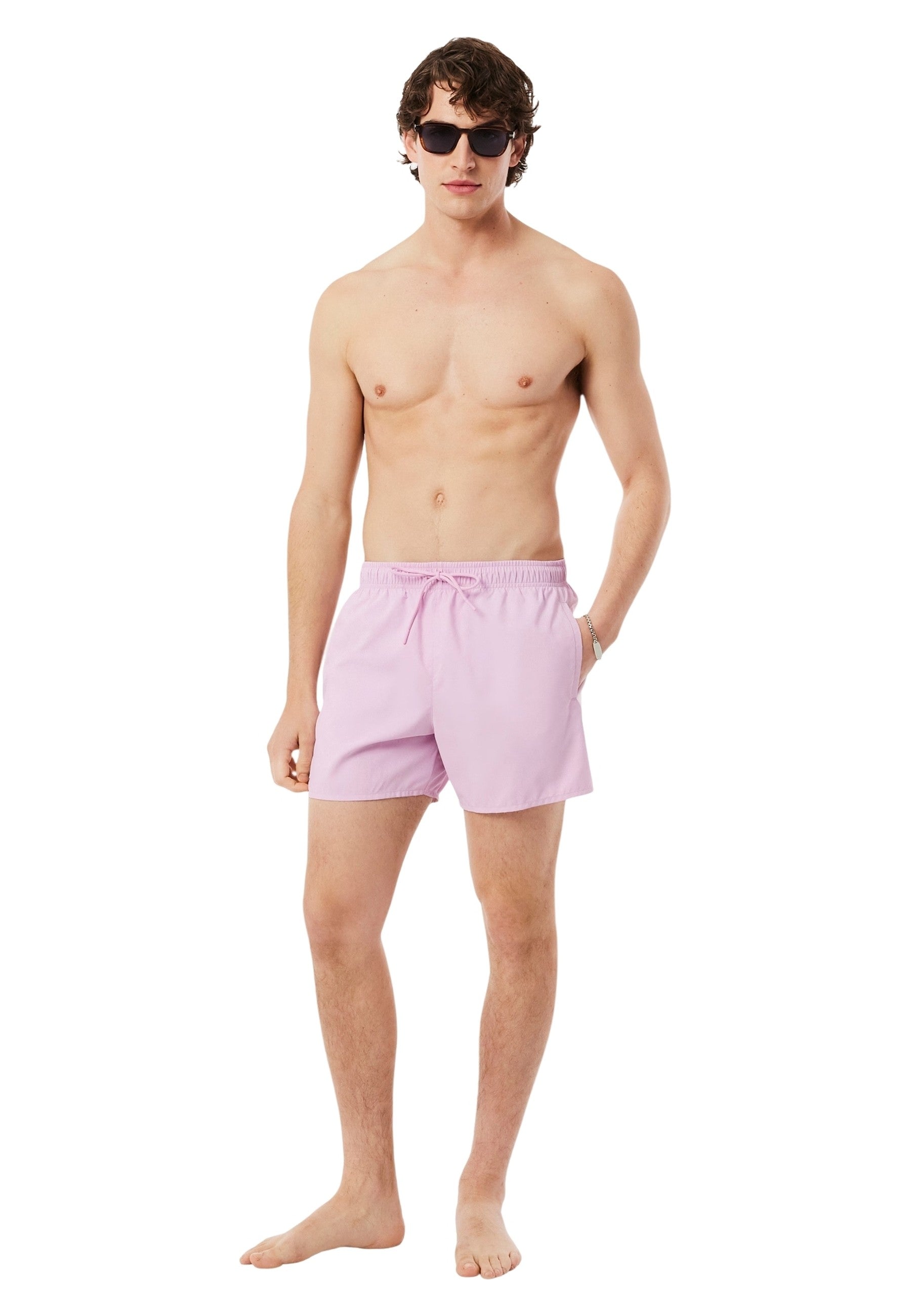 BAÑADOR LACOSTE ROSA ESSENTIAL SWIMSHORT