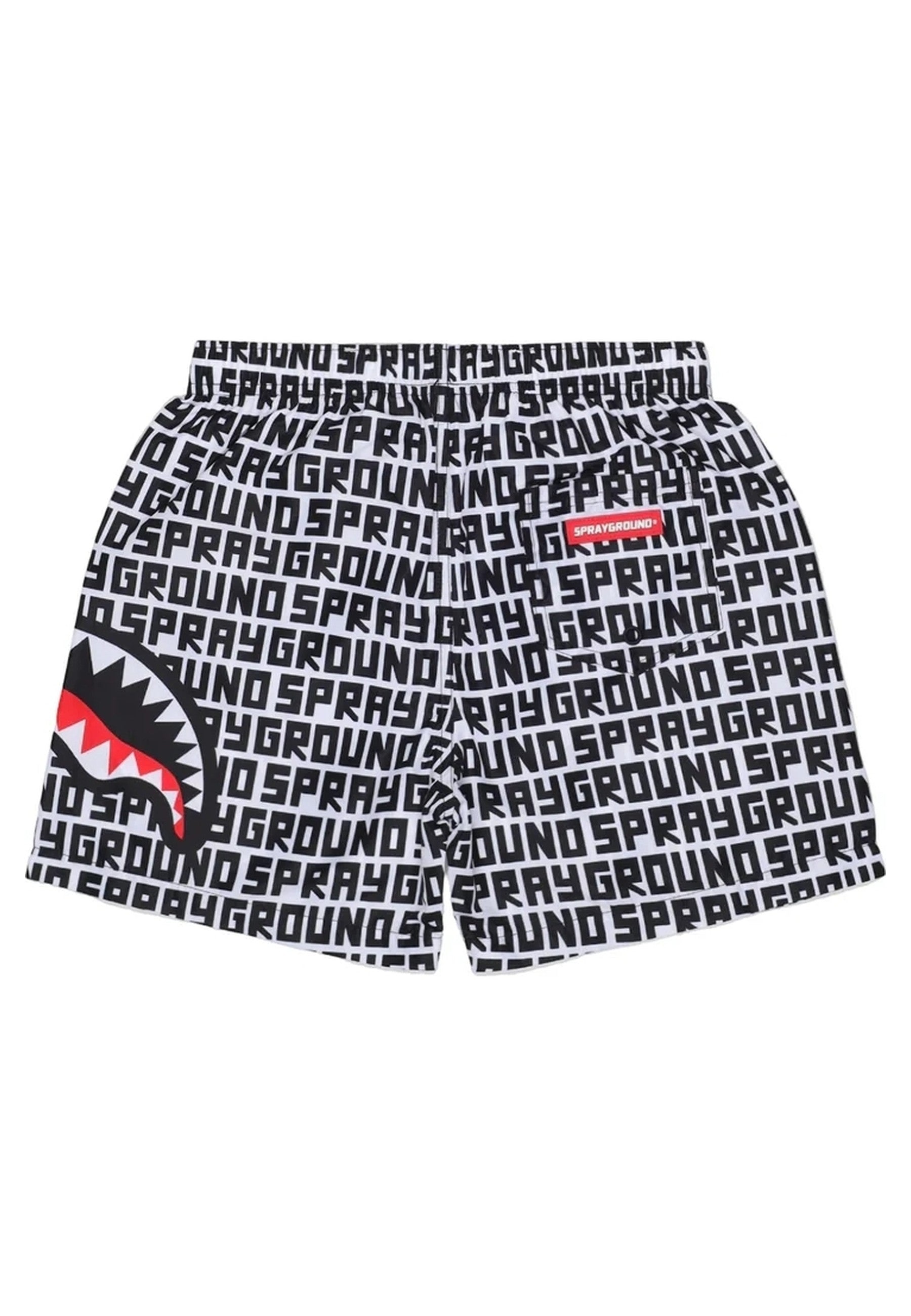 BAÑADOR SPRAYGROUND BLANCO LETRAS SHARK CENTRAL INFINITY SWIM TRUNKS