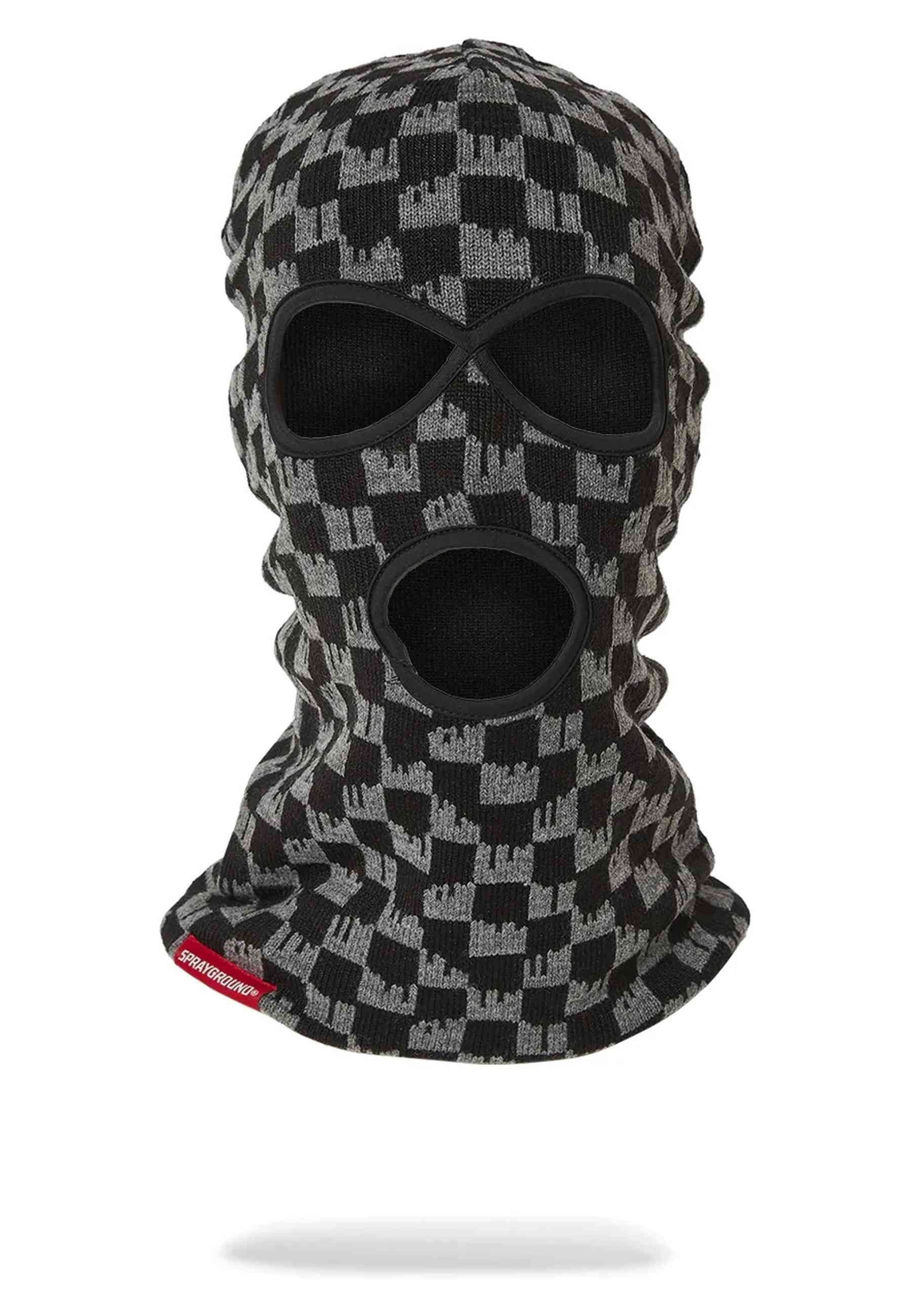 BALACLAVA SPRAYGROUND NEGRA CUADROS CHECKERED DRIP MASK