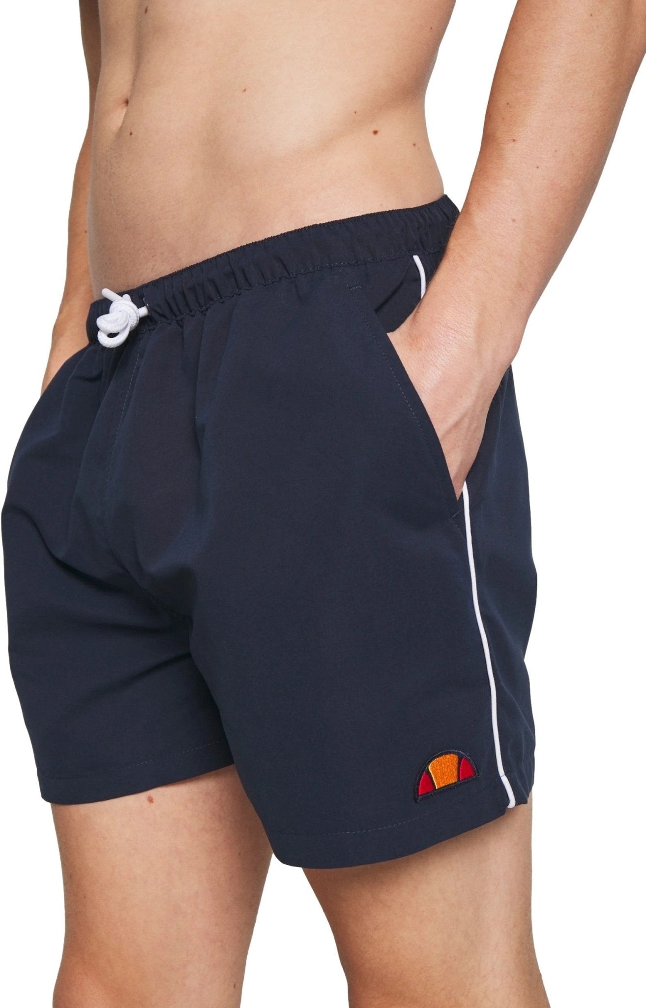 BAÑADOR ELLESSE NEGRO VIVO LATERAL LOGO BORDADO - AREA ZERO