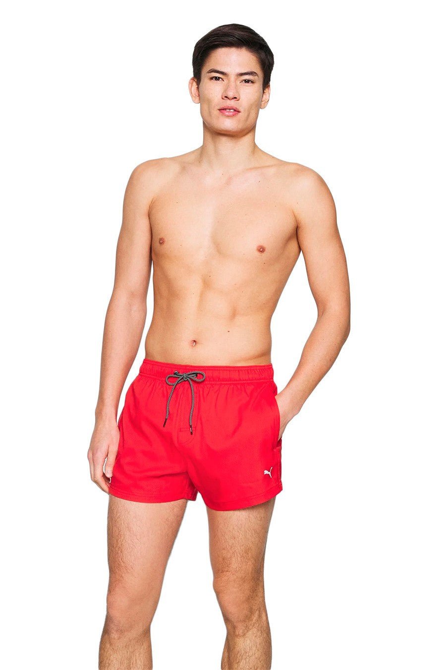 BAÑADOR PUMA ROJO LOGO ESTAMPADO PIERNA - AREA ZERO