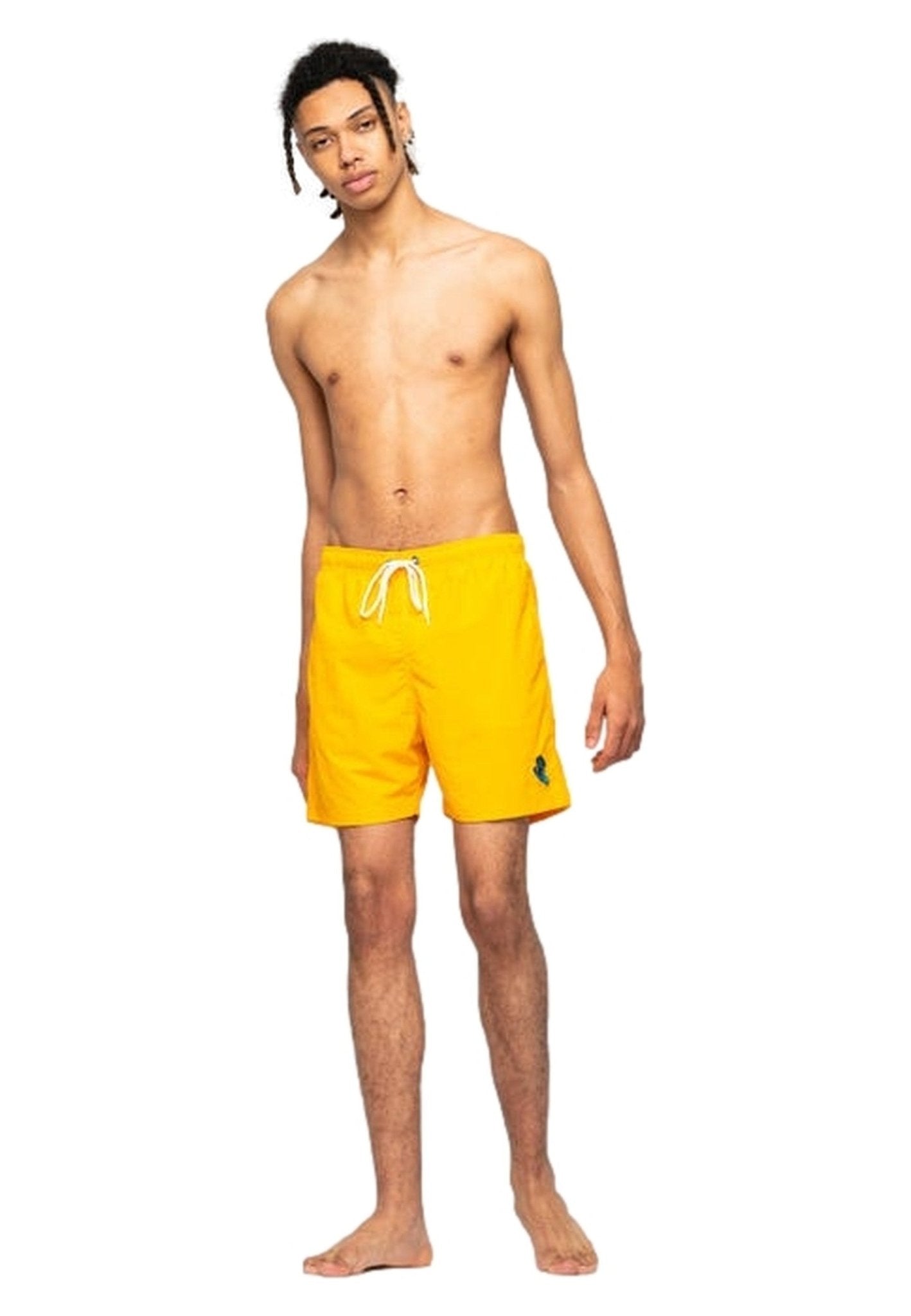 BAÑADOR SANTA CRUZ MOSTAZA MINI HAND BORDADO - AREA ZERO