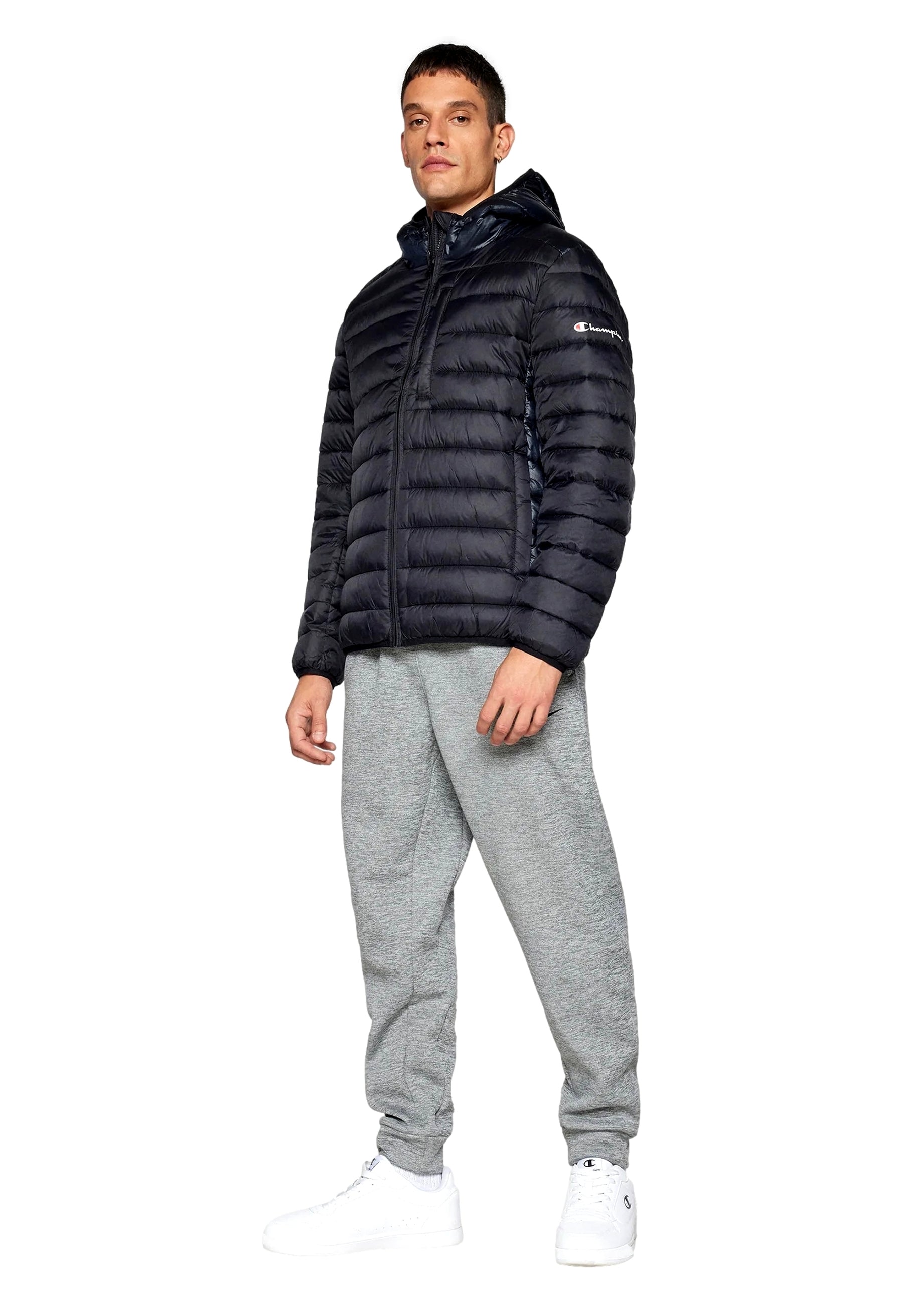 CAZADORA CHAMPION NEGRA ESSENTIAL PADDED HOODED JACKET