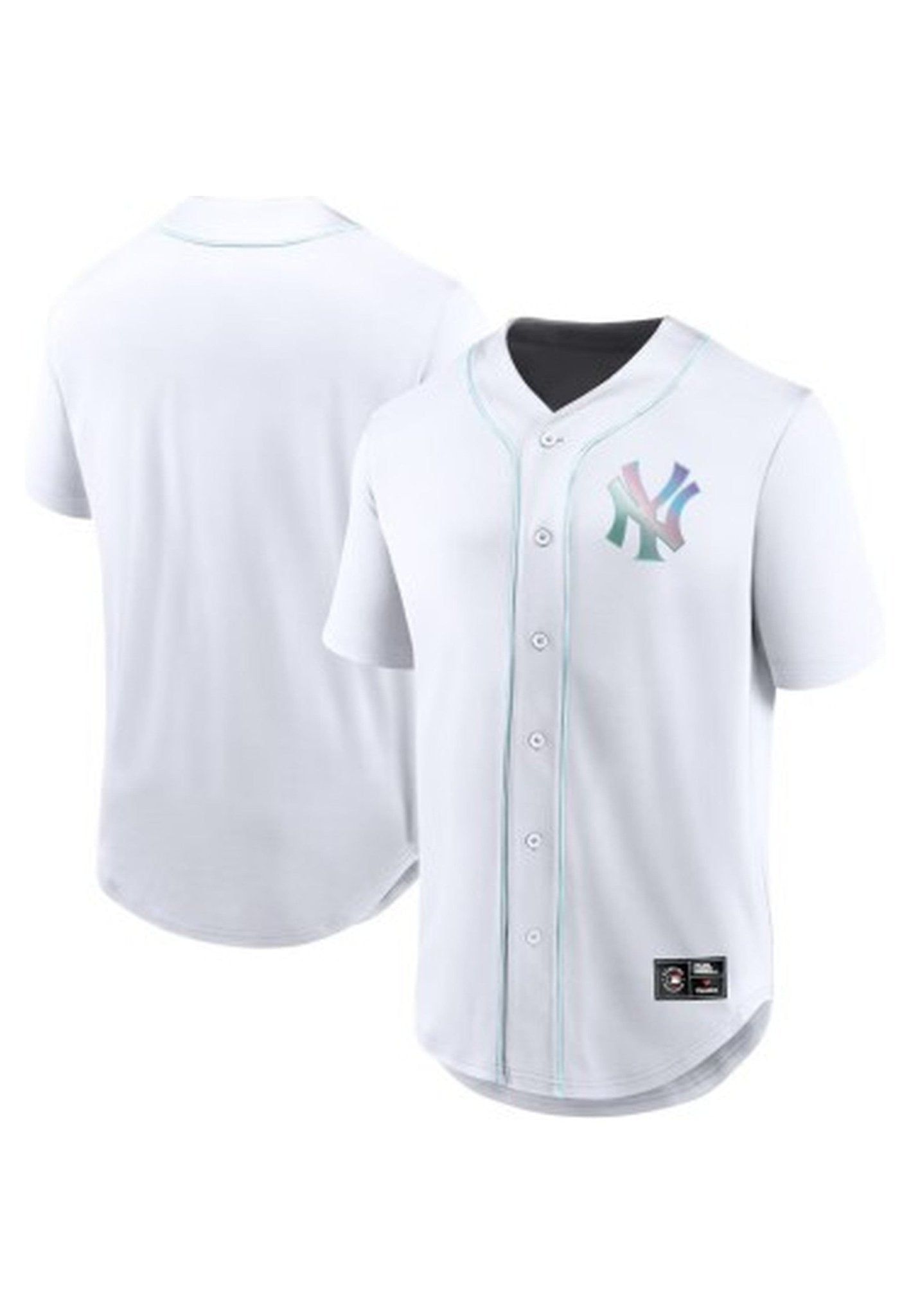 BEISBOLERA FANATICS BLANCA YANKEES IRIDESCENT FRANCHISE TOP - AREA ZERO