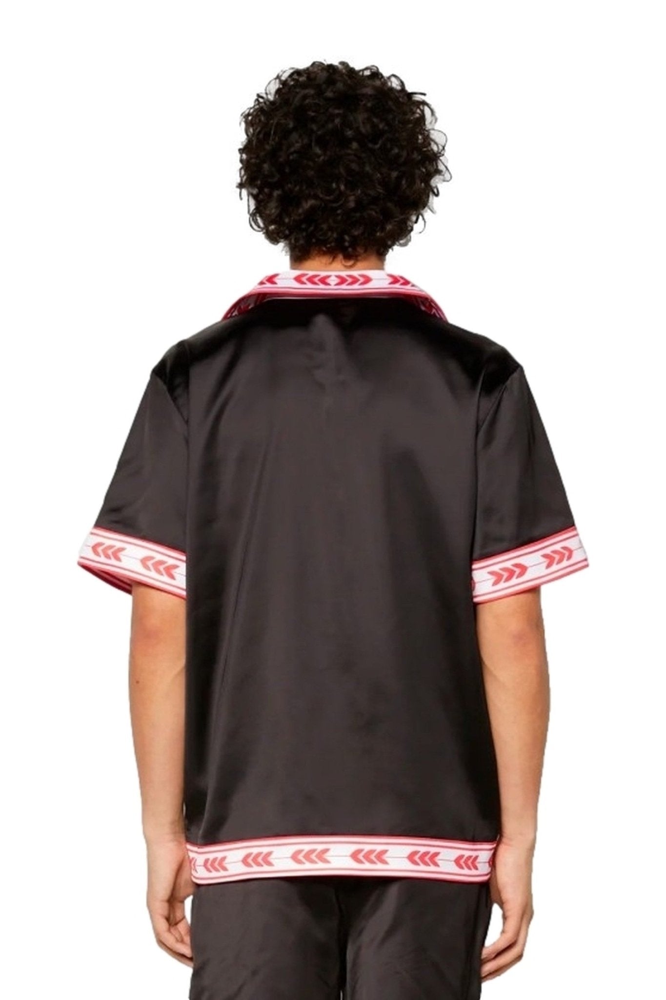 BEISBOLERA KARL KANI NEGRA CHEST SIGNATURA RESORT SHIRT - AREA ZERO