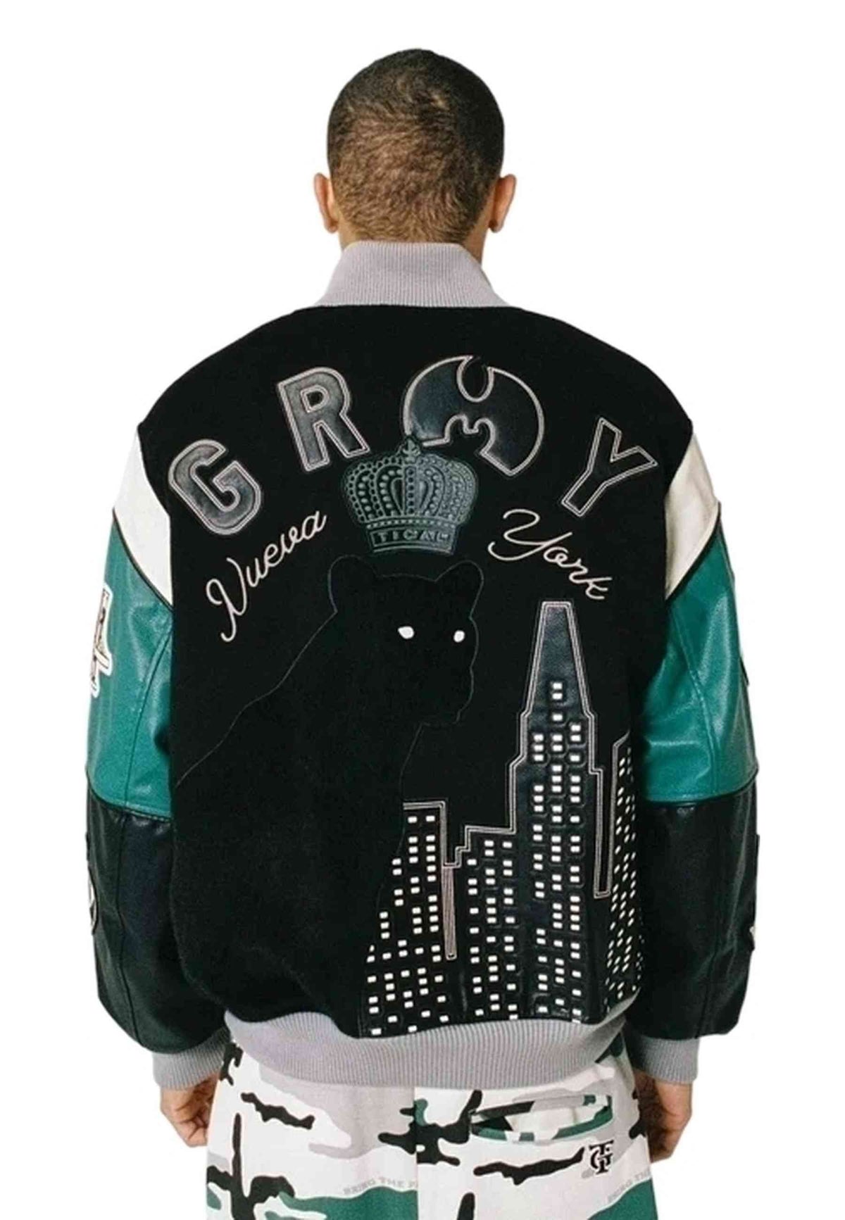 BEISBOLERA TICAL X GRIMEY NEGRA BASEBALL JACKET