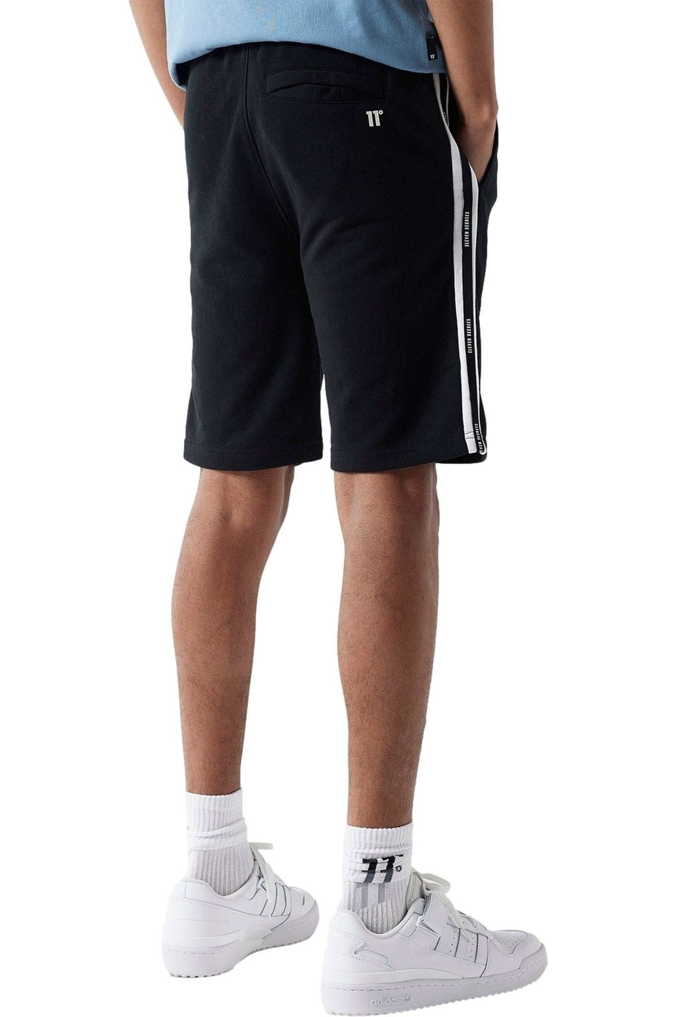 BERMUDA 11 DEGREES NEGRA COLOUR BLOCK TAPED SWEAT SHORT - AREA ZERO