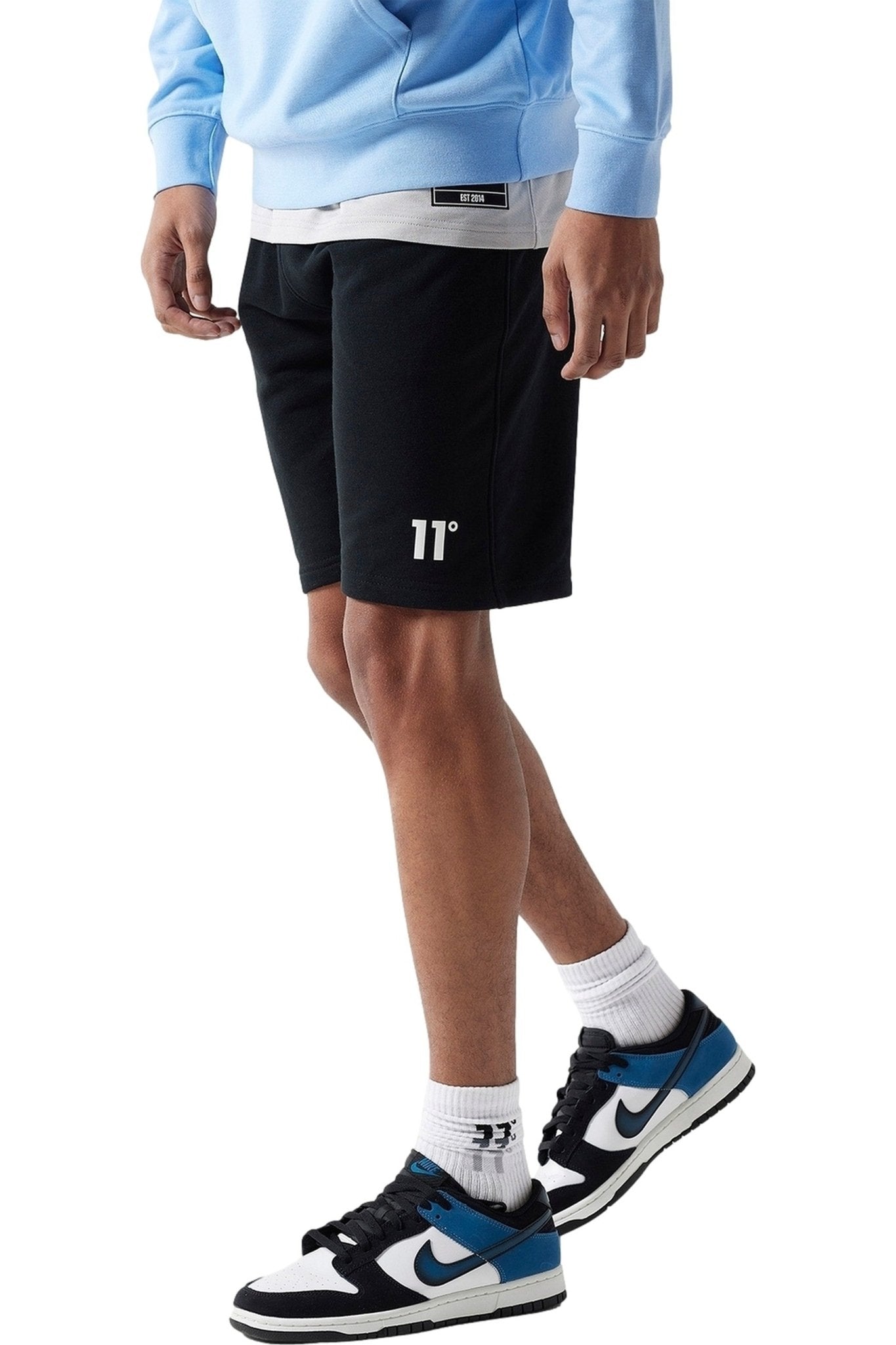 BERMUDA 11 DEGREES NEGRA CORE SWEAT SHORT SKINNY FIT - AREA ZERO