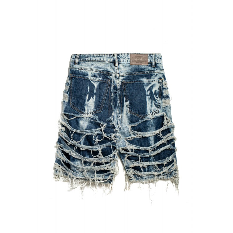 BERMUDA AREA ZERO STW GASTADA DESHILACHADA FRONT ITEM SHORT