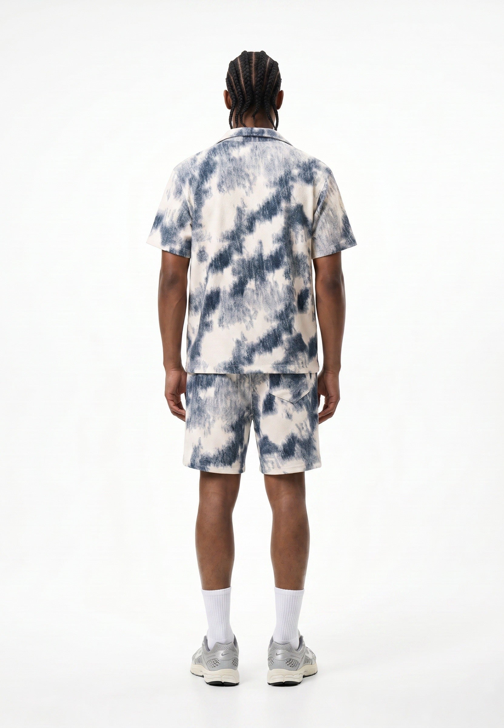 BERMUDA BEIGE BRAIDED TYE DYE SHORT