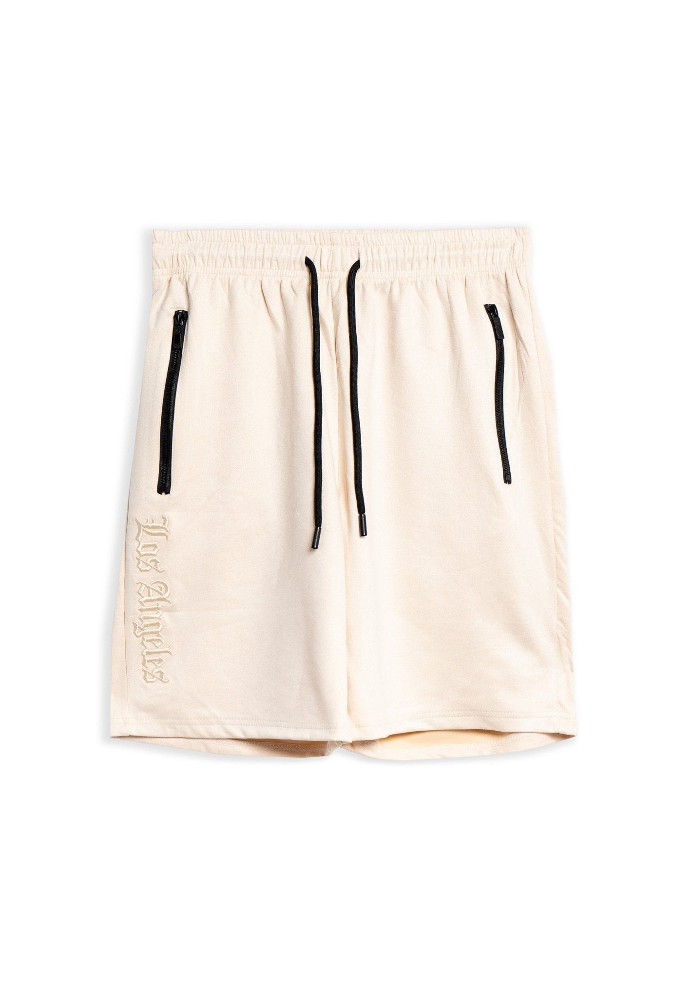 BERMUDA BEIGE LOS ANGELES SUEDE SHORT - AREA ZERO