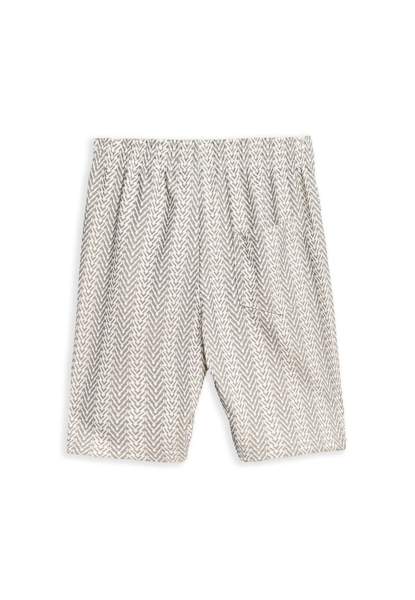 BERMUDA BEIGE RAYAS SPIKED SHORT - AREA ZERO