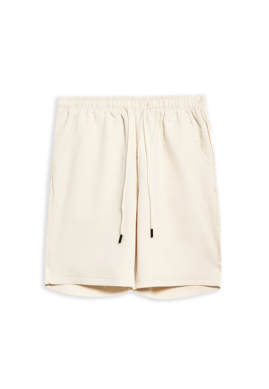 BERMUDA BEIGE STRIPPED SHORT - AREA ZERO