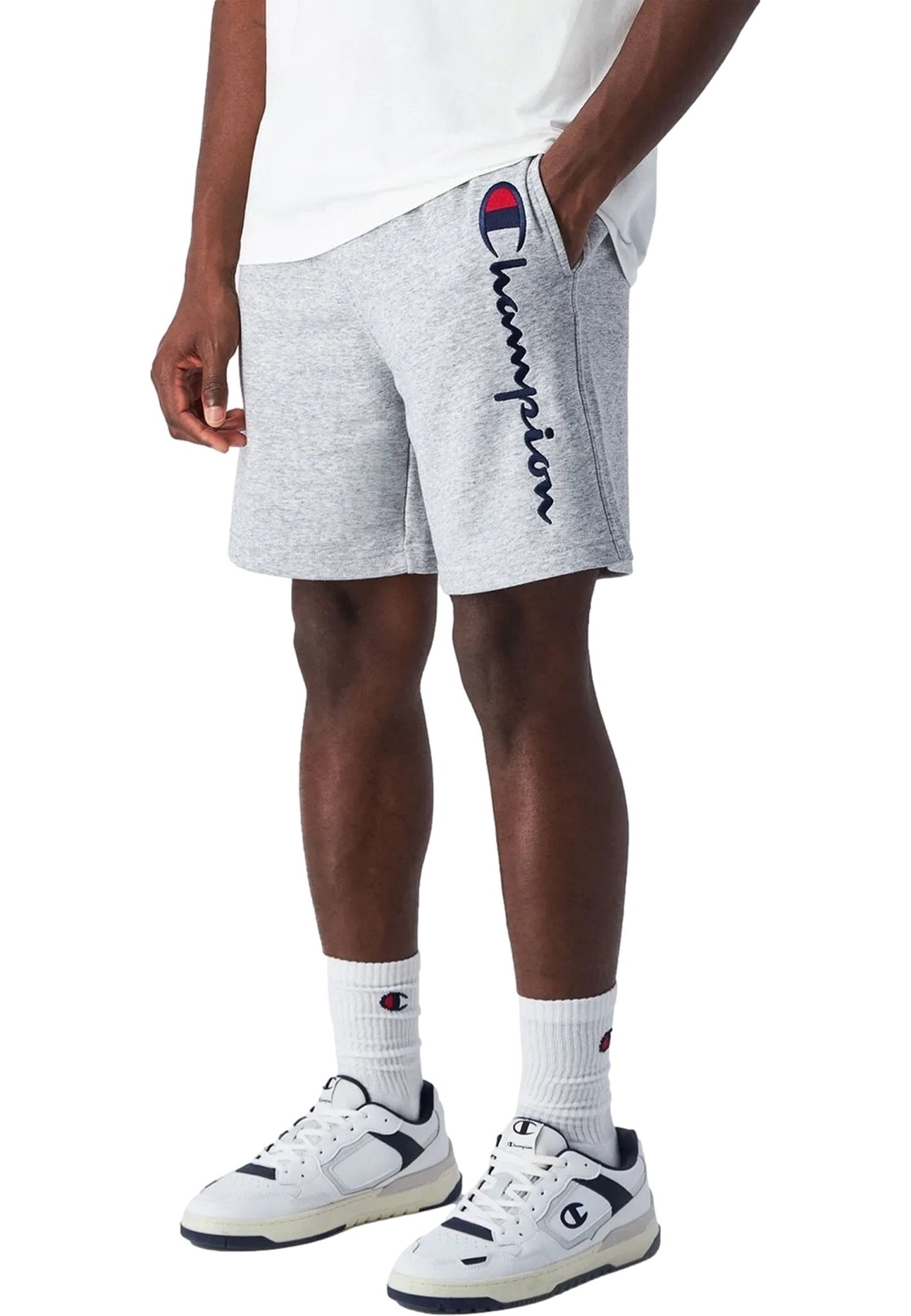 BERMUDA CHAMPION GRIS FRENCH TERRY LEGACY LOGO SHORT - AREA ZERO