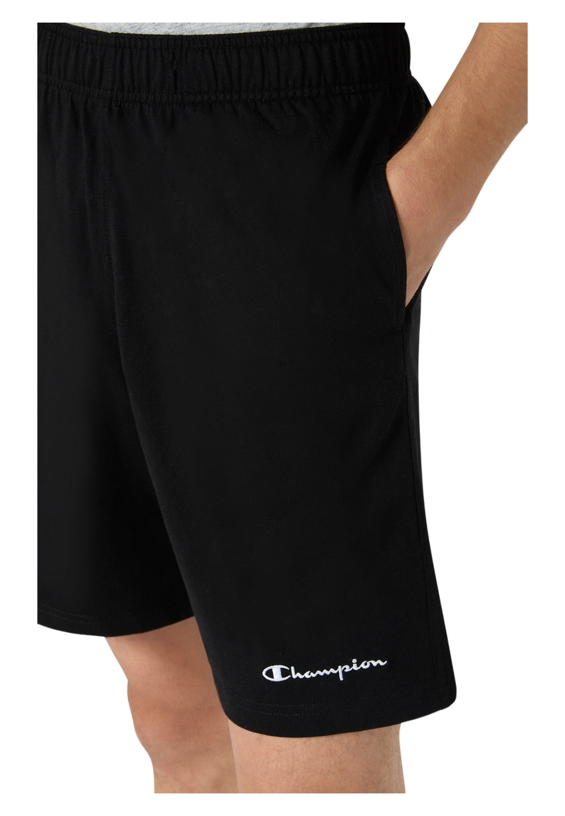 BERMUDA CHAMPION NEGRA SIMPLE LOGO JERSEY SHORT