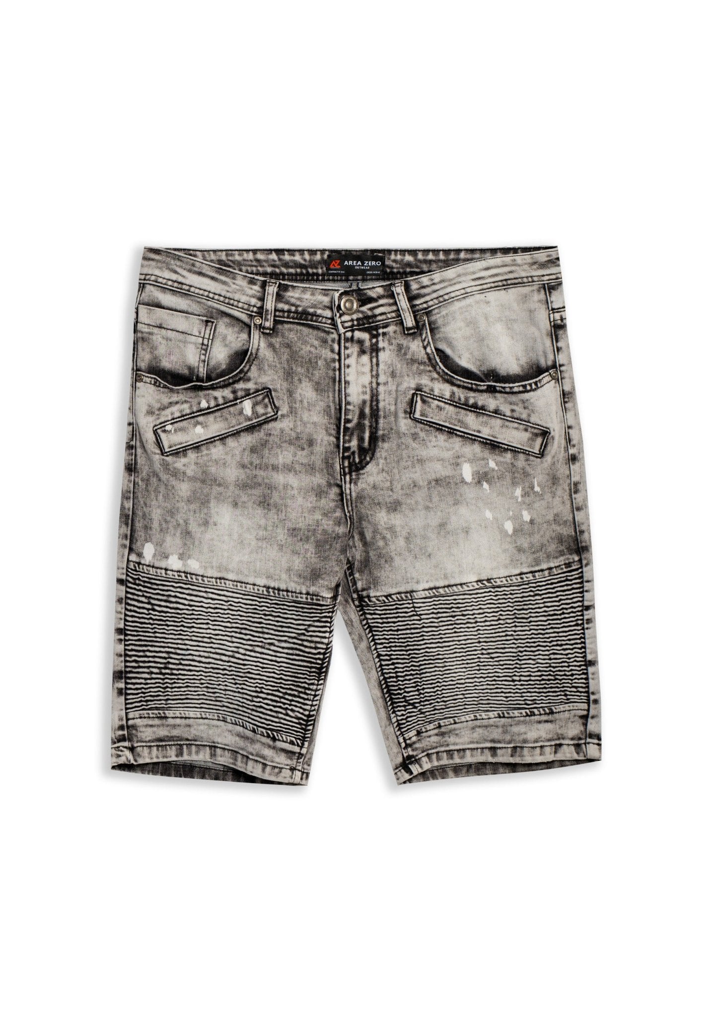 BERMUDA GRIS GASTADA FRONT SEAMS SHORT - AREA ZERO