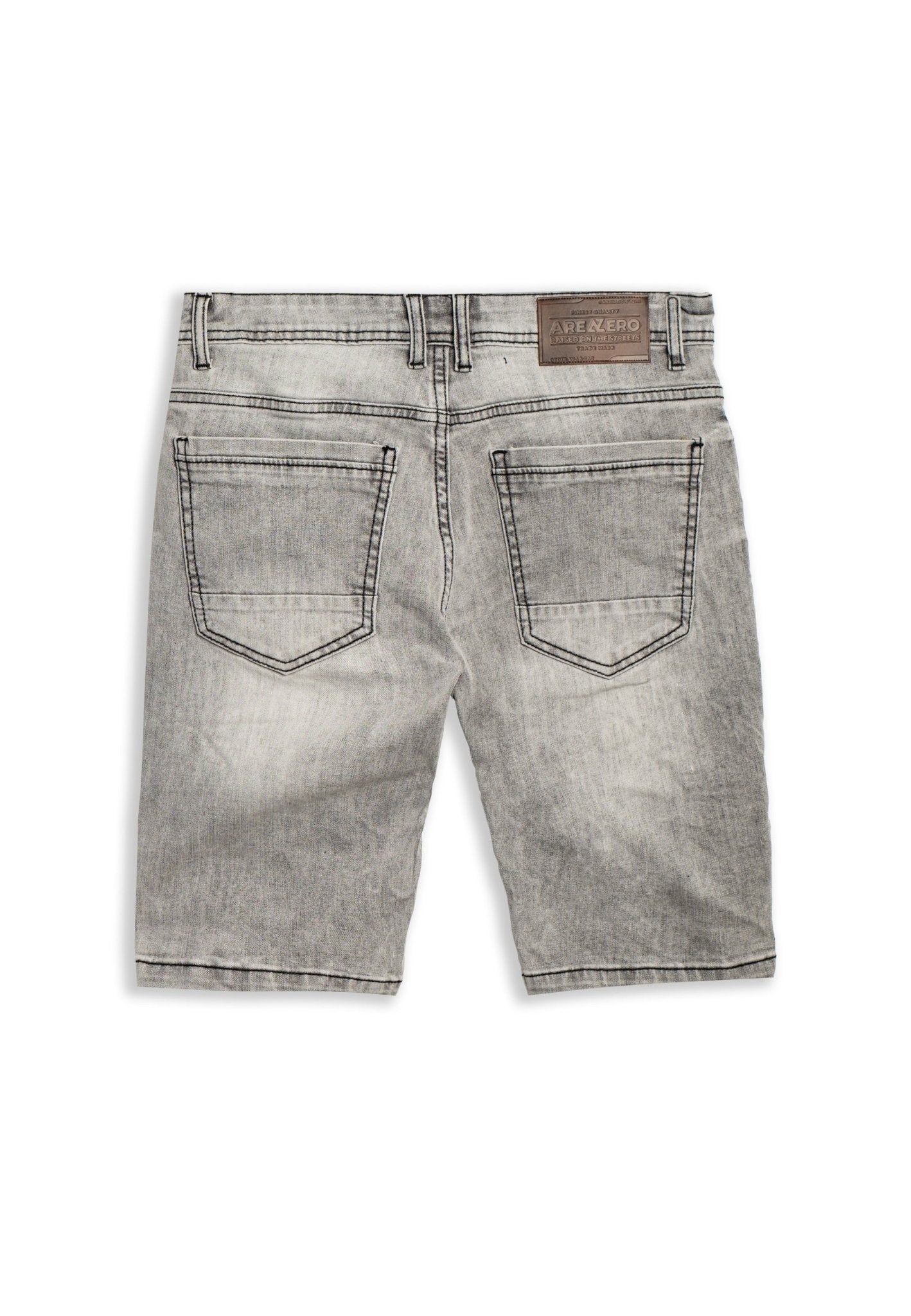 BERMUDA GRIS GASTADA FRONT SEAMS SHORT - AREA ZERO