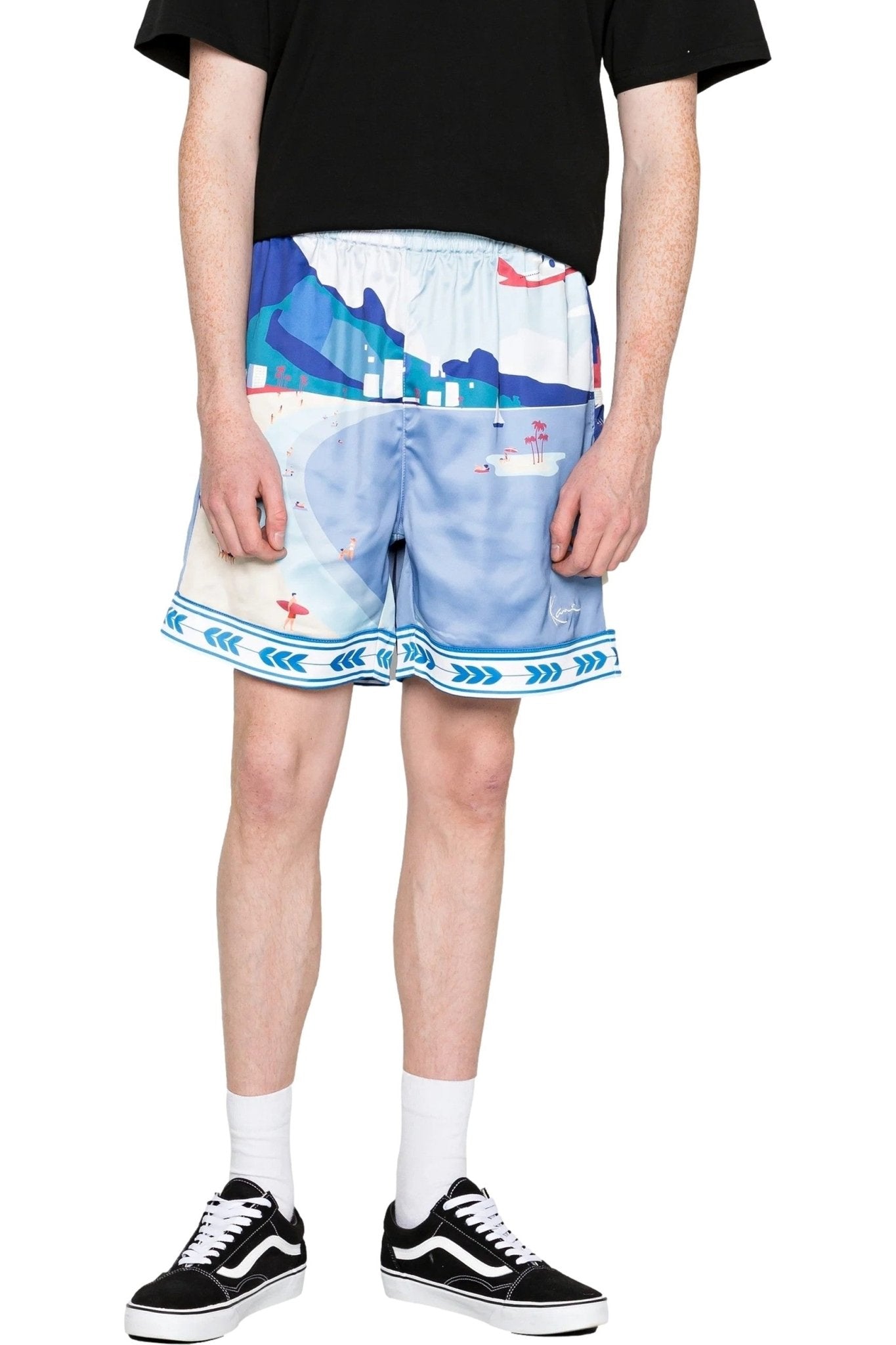 BERMUDA KARL KANI SMALL SIGNATURE NOTIF RESORT SHORTS - AREA ZERO