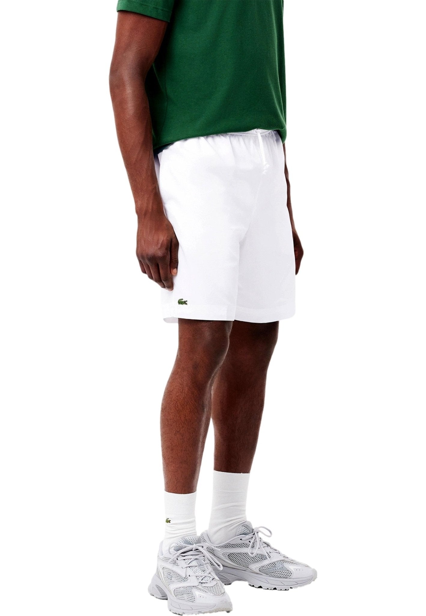 BERMUDA LACOSTE BLANCA RHOMBUS TAFFETA TENIS SHORT - AREA ZERO