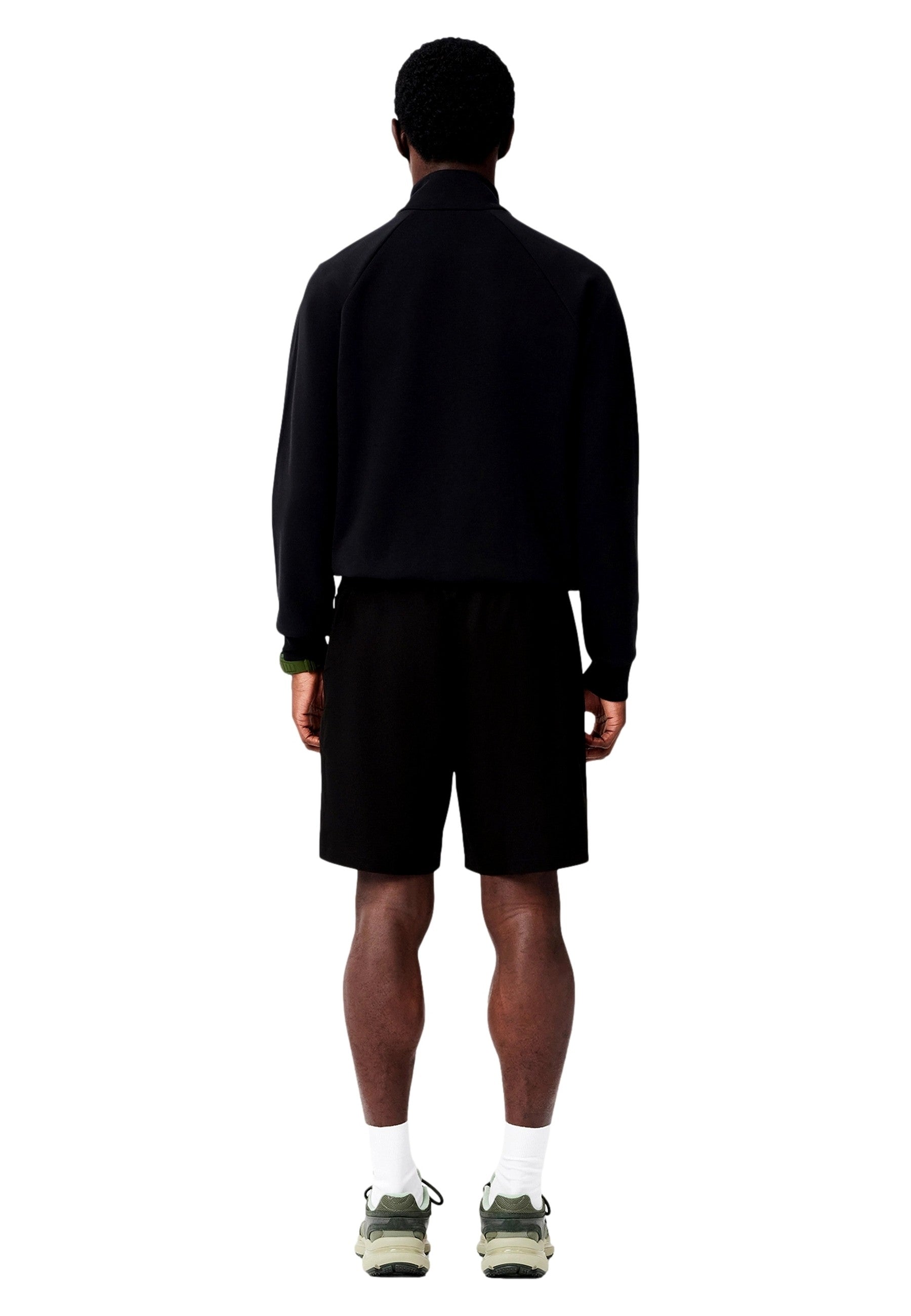 BERMUDA LACOSTE NEGRA RHOMBUS TAFFETA TENIS SHORT