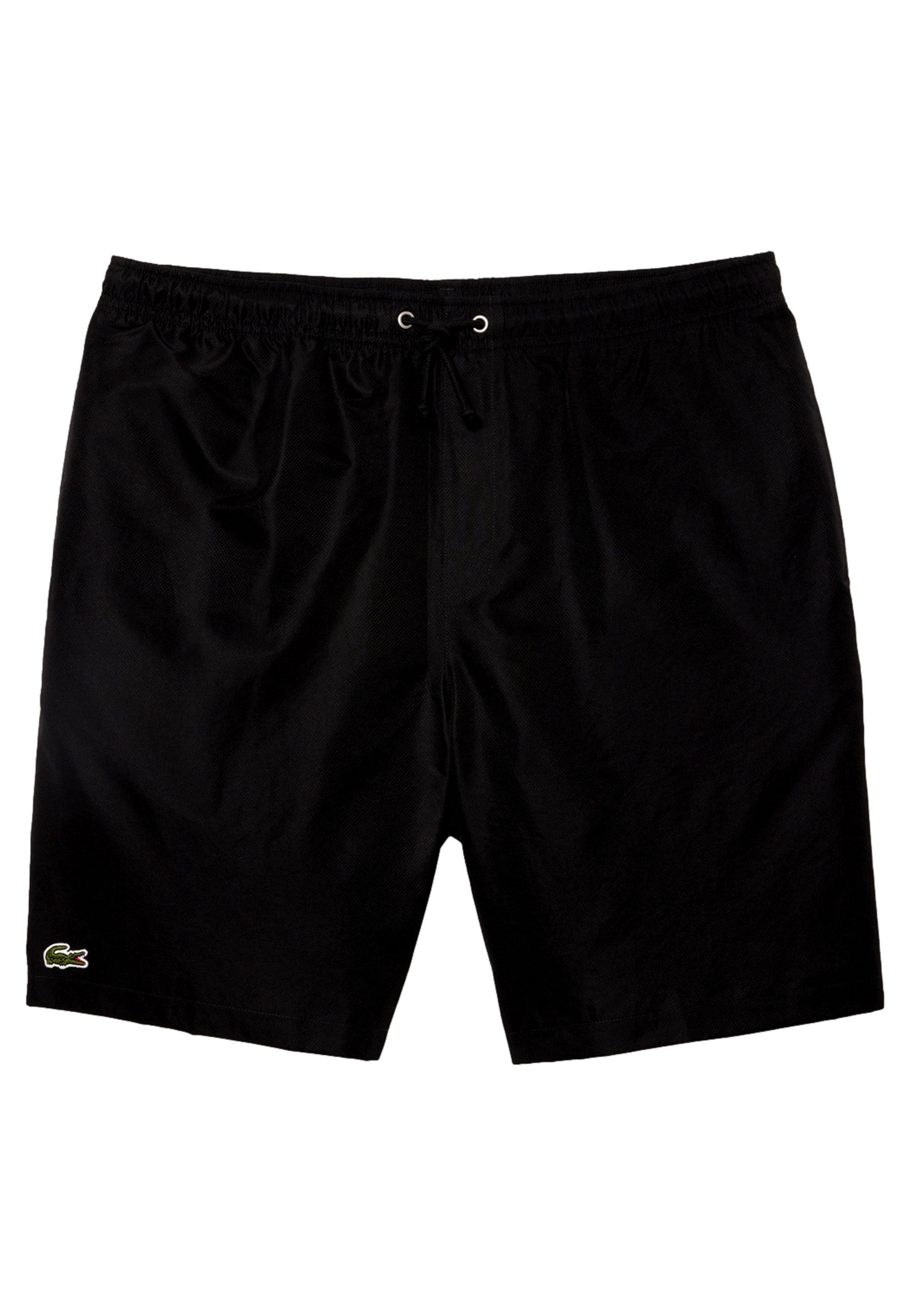 BERMUDA LACOSTE NEGRA RHOMBUS TAFFETA TENIS SHORT