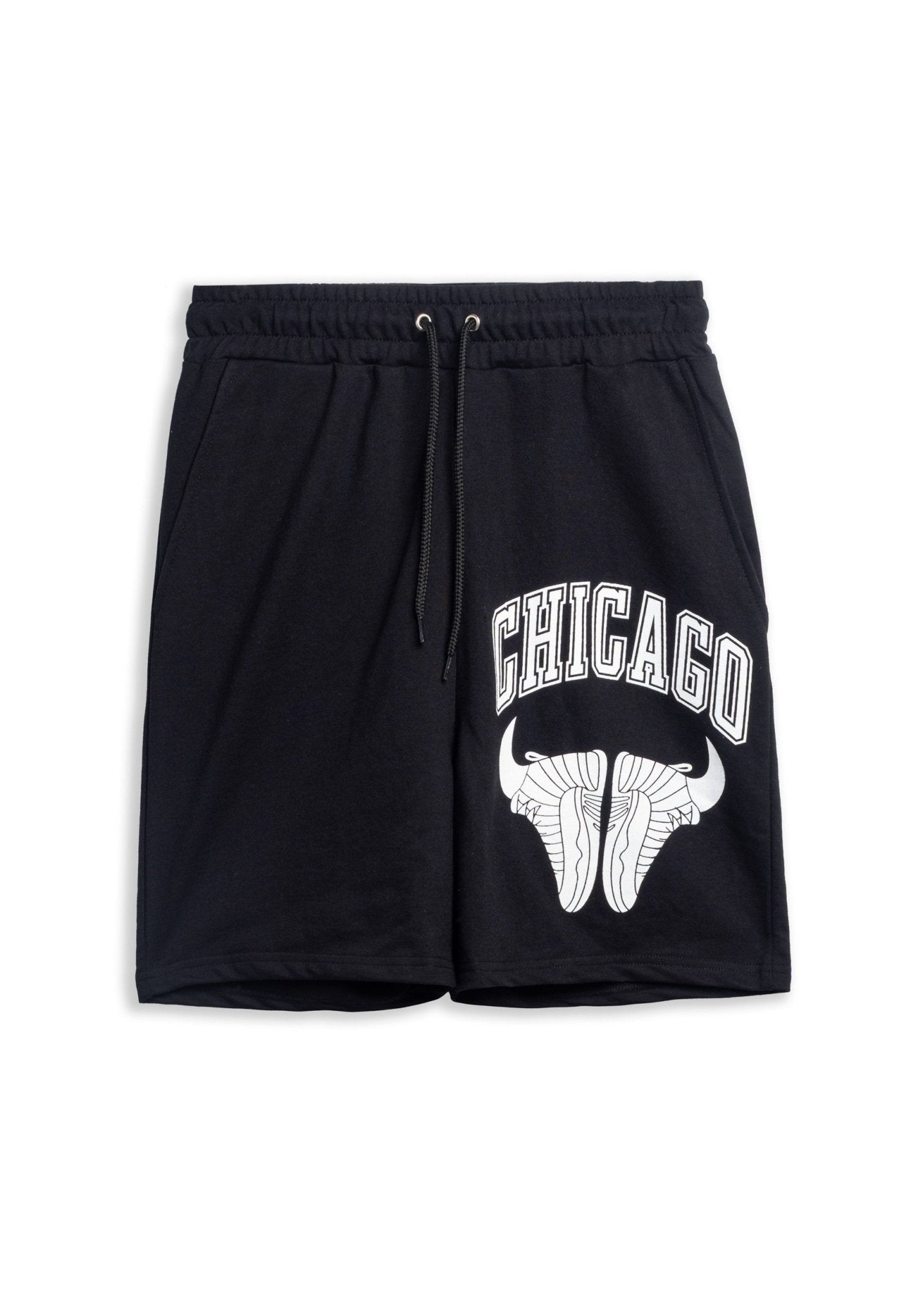 BERMUDA NEGRA CHICAGO SNEAKERS INFILL LOGO SHORTS - AREA ZERO